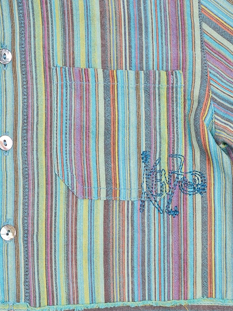 Excellent Kenzo Striped Long-Sleeve Shirt Kids Size 3 Cotton