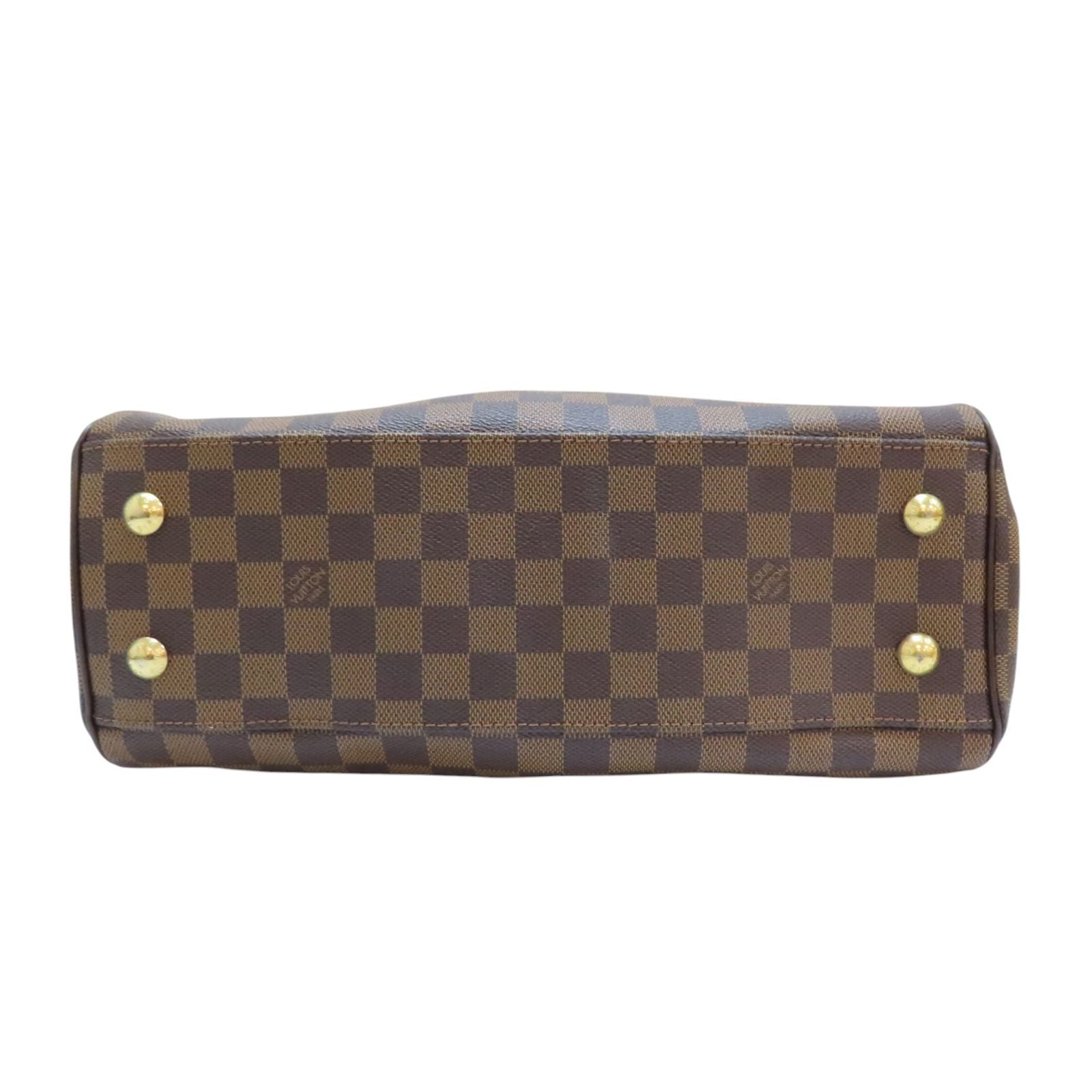 Louis Vuitton Trevi Pm Shoulder Handbag Damier Ebene Brown N 51977