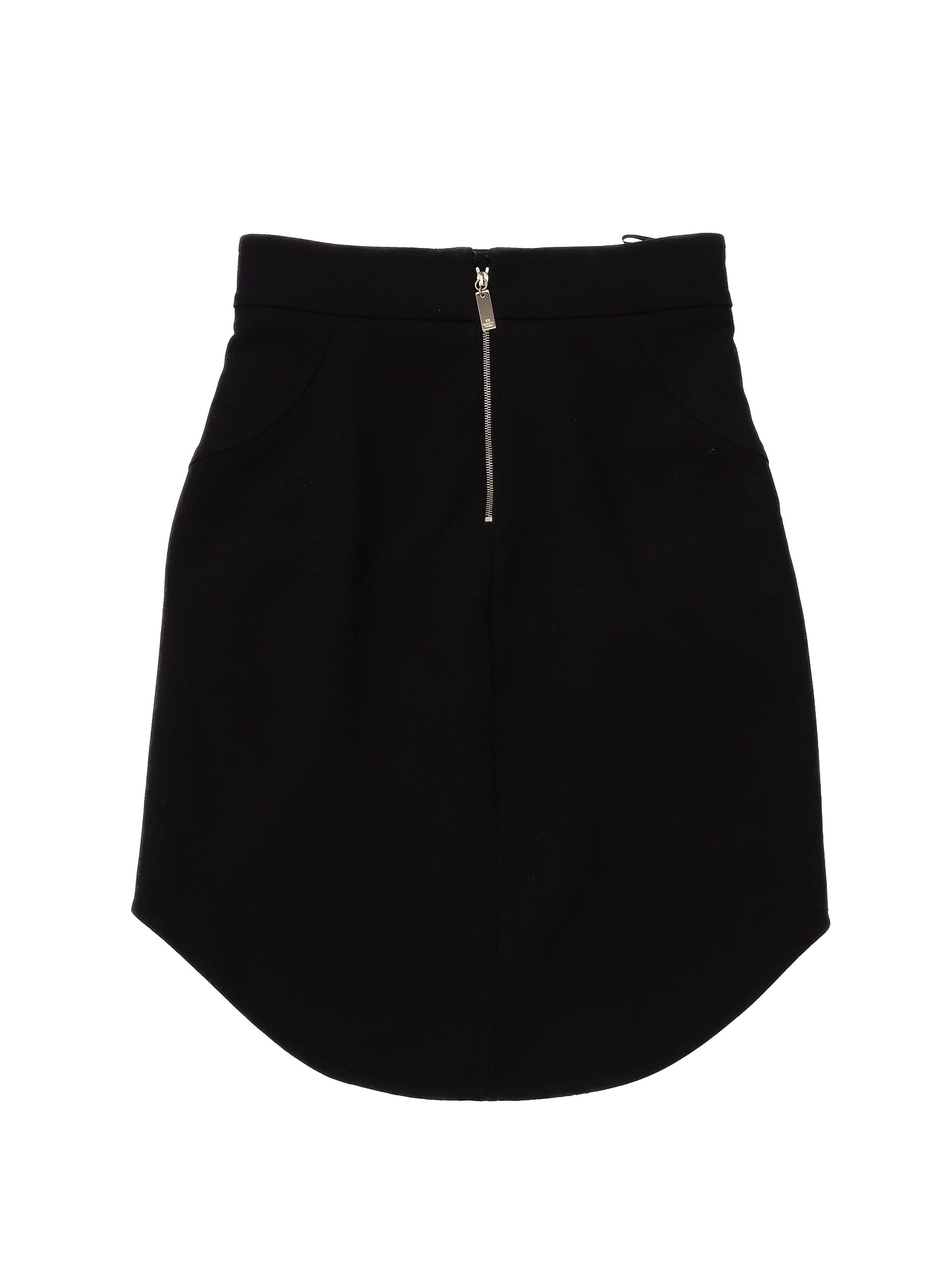 Excellent Elisabetta Franchi Black Viscose Skirt Size M