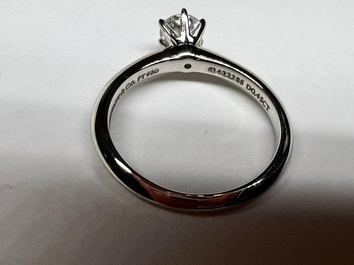 Tiffany & Co. Solitaire .45ct Pt950 34g Ring