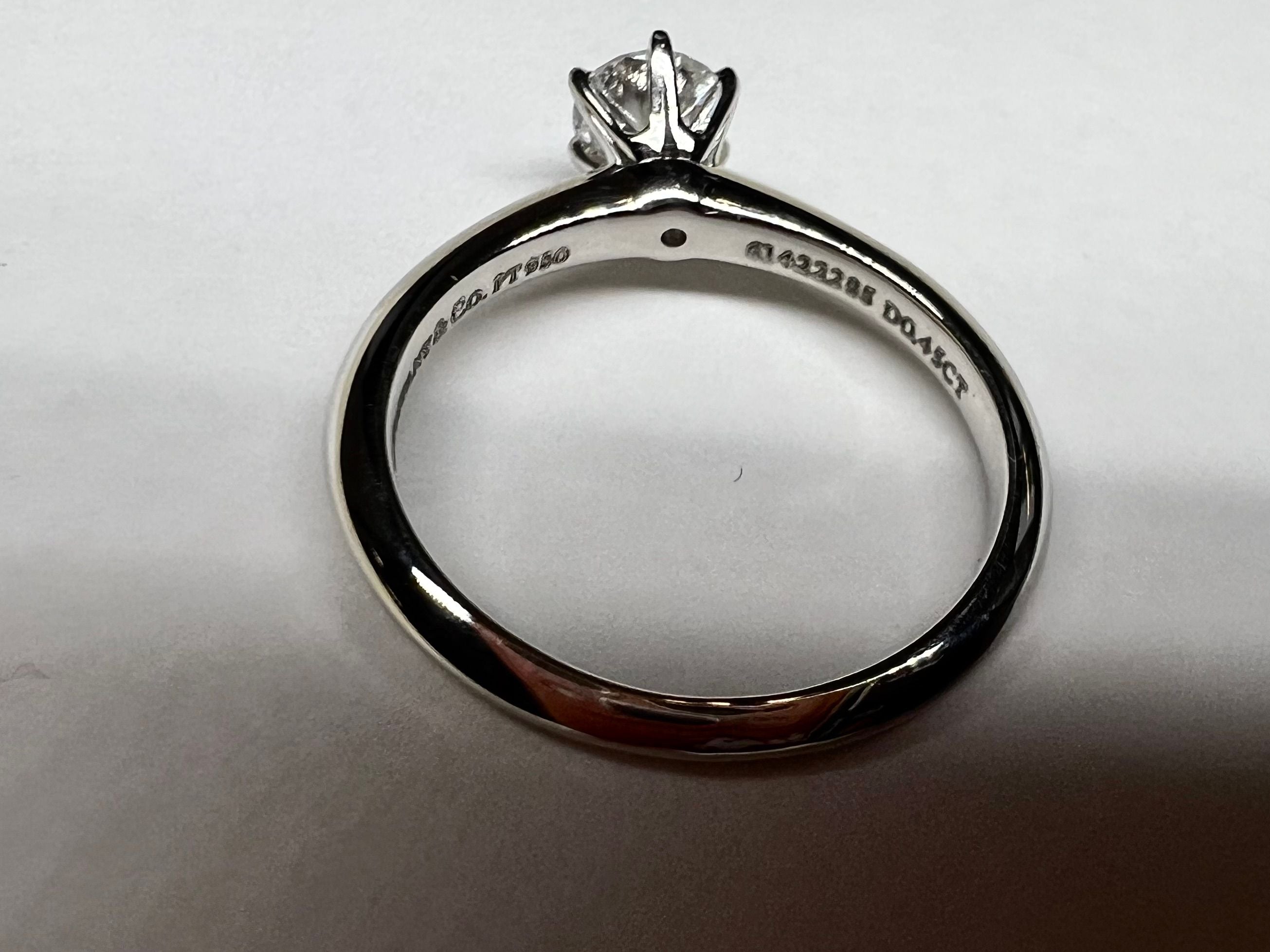 Tiffany & Co. Solitaire .45ct Pt950 34g Ring