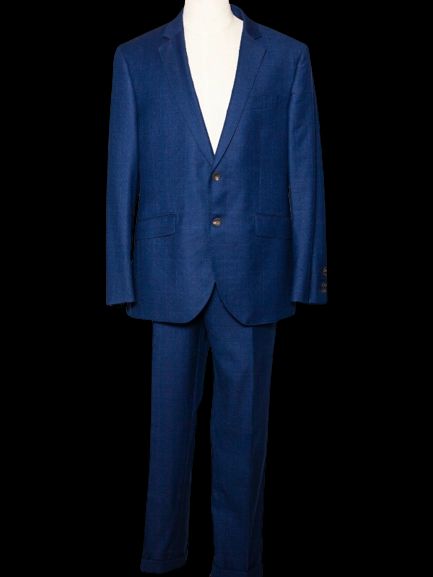Good Hackett Blue Cashmere Wool Suit Jacket & Pants Size XL