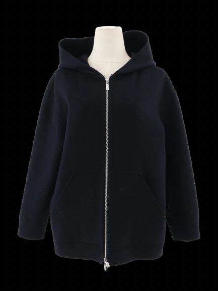 Max Mara Excellent Condition Navy Blue Wool Hoodie Size L