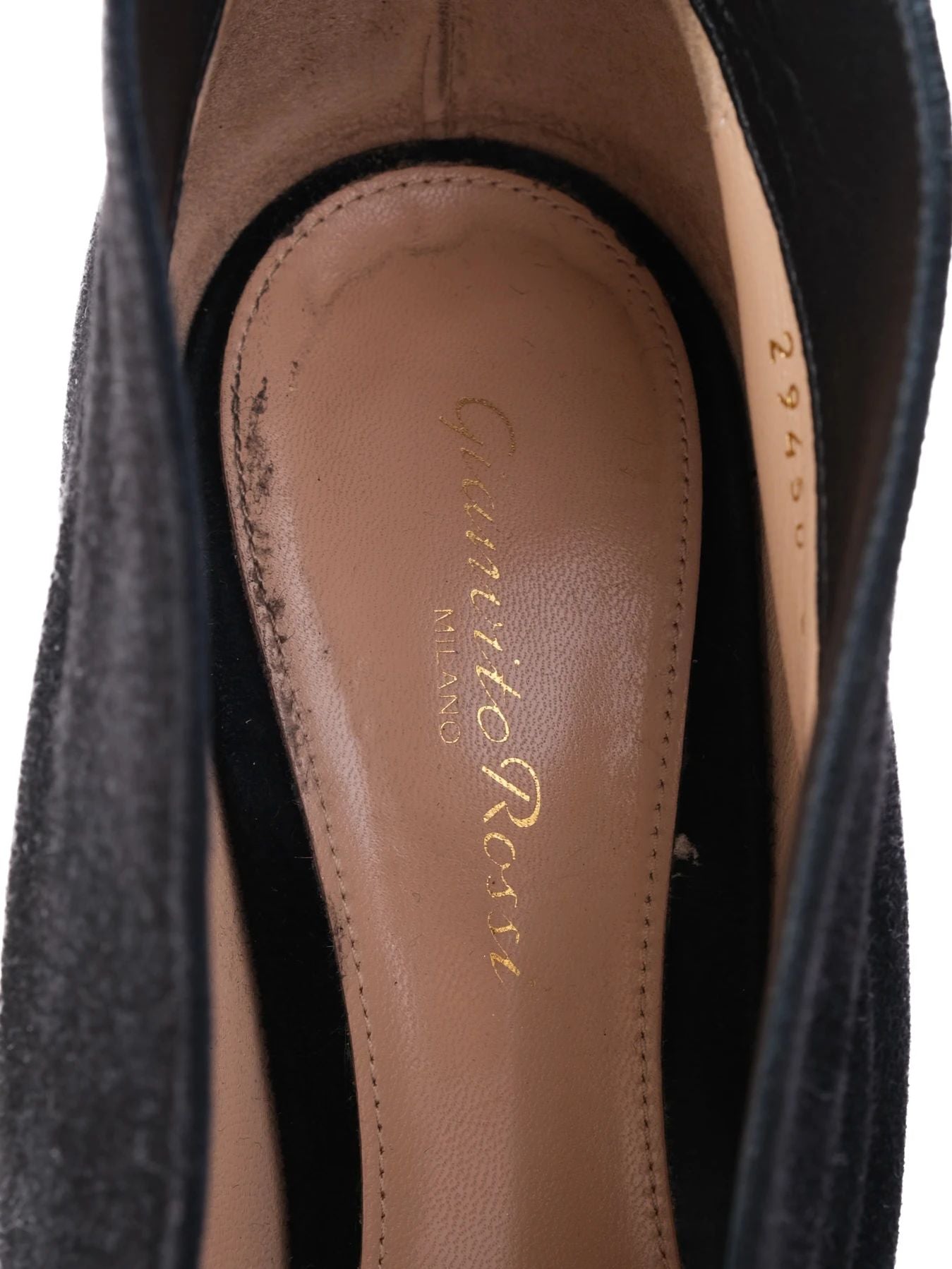 Excellent Gianvito Rossi Black Suede Stiletto High Heels Size 40