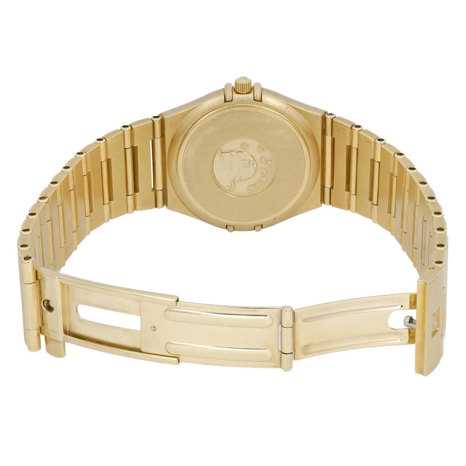 Omega Constellation 18K Yellow Gold Champagne Dial Unisex Watch 1112.10.00