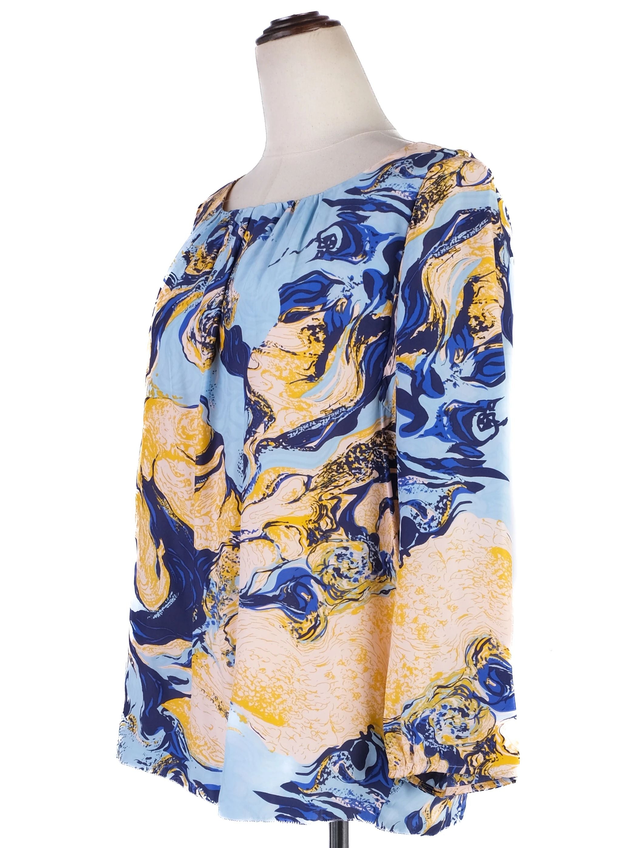 NEW By Malene Birger Flowy Blouse Marbled Silk Size S