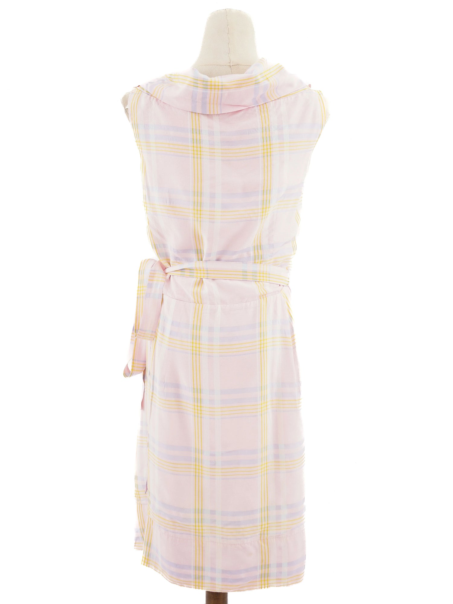 Excellent Vivienne Westwood Pink Plaid Wrap Dress Size L Viscose