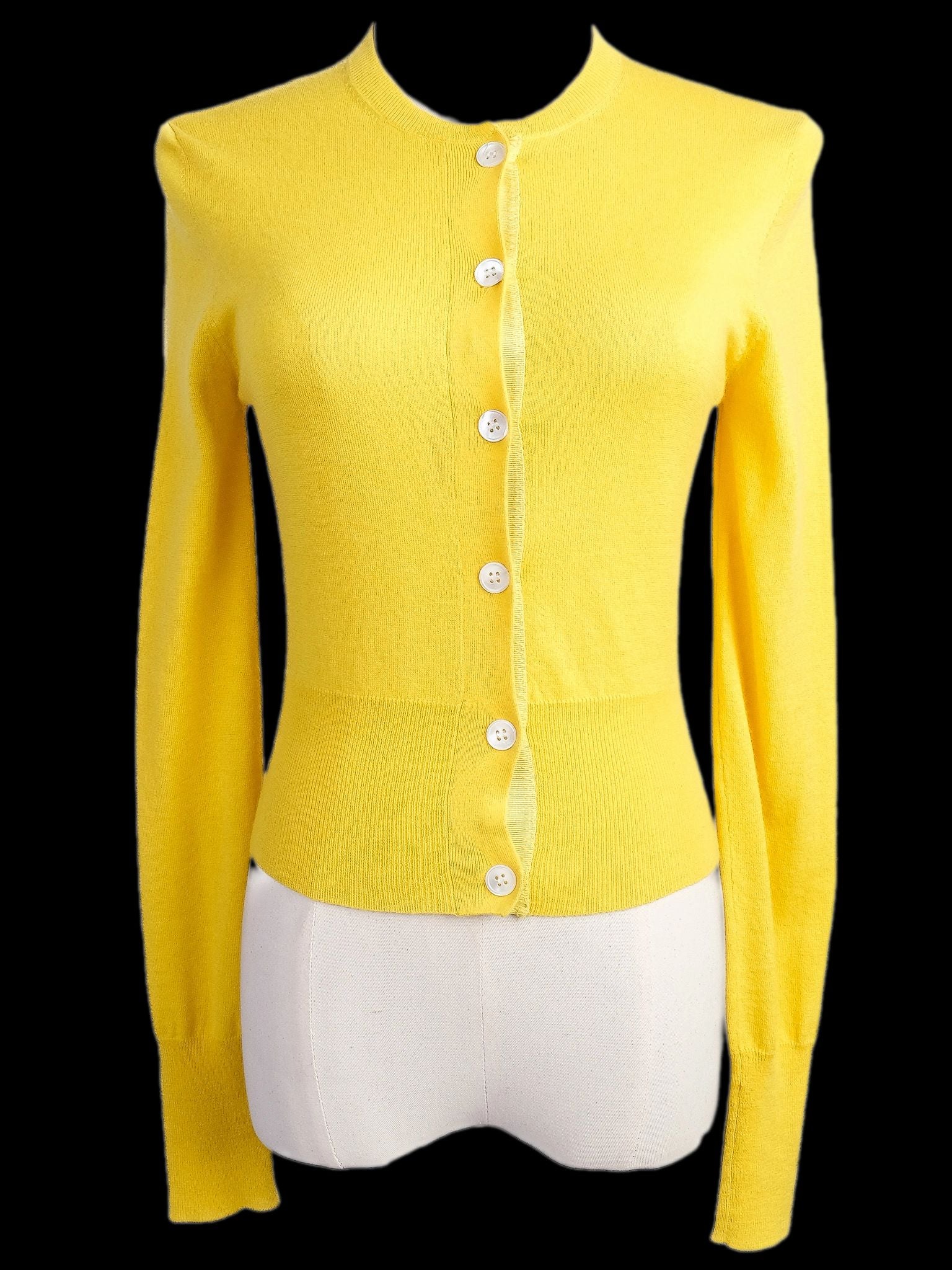 Excellent Paul Smith Yellow Silk Cardigan Women Size S