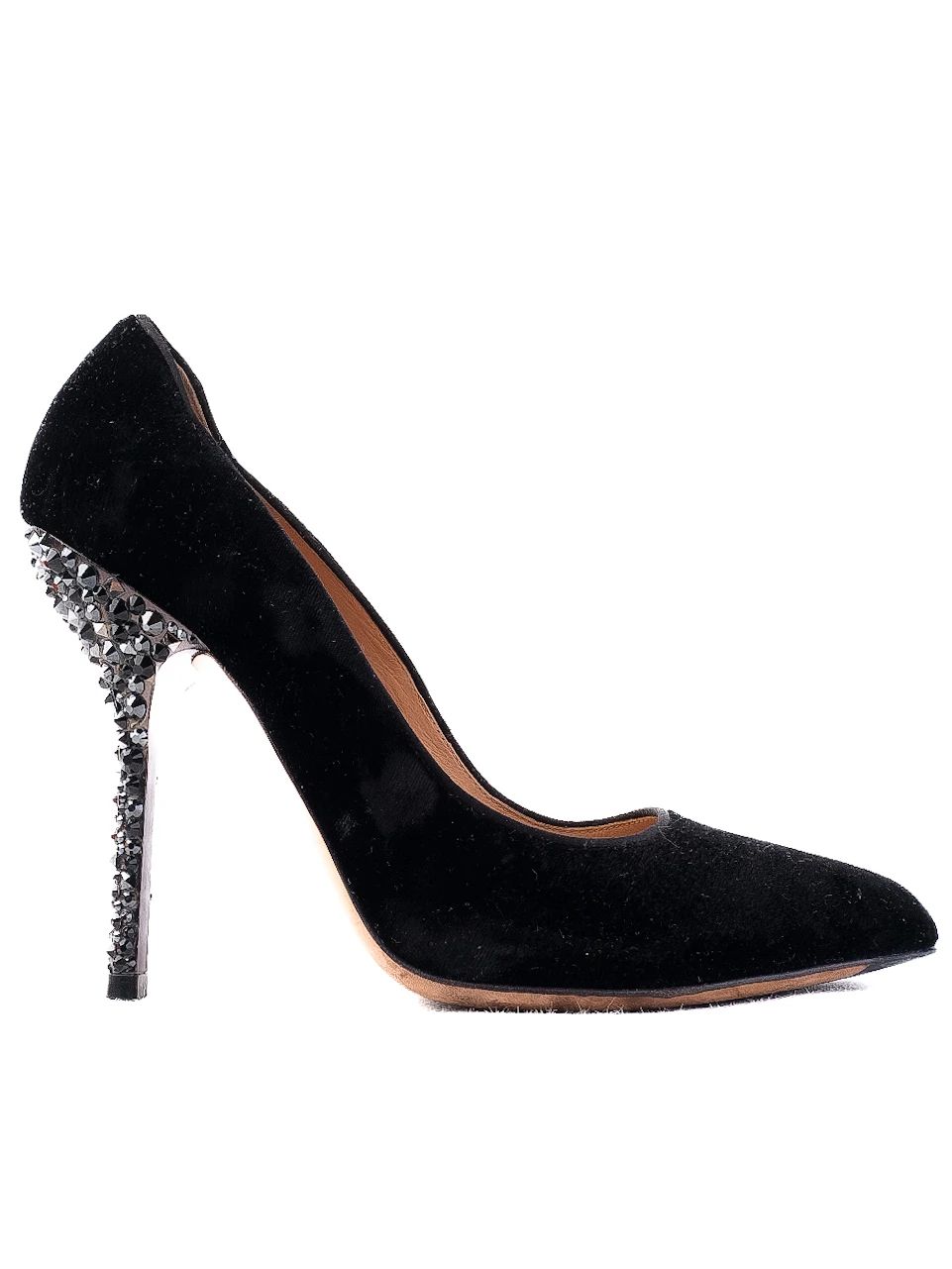Excellent Ballin Black Genuine Suede High-Heeled Shoes