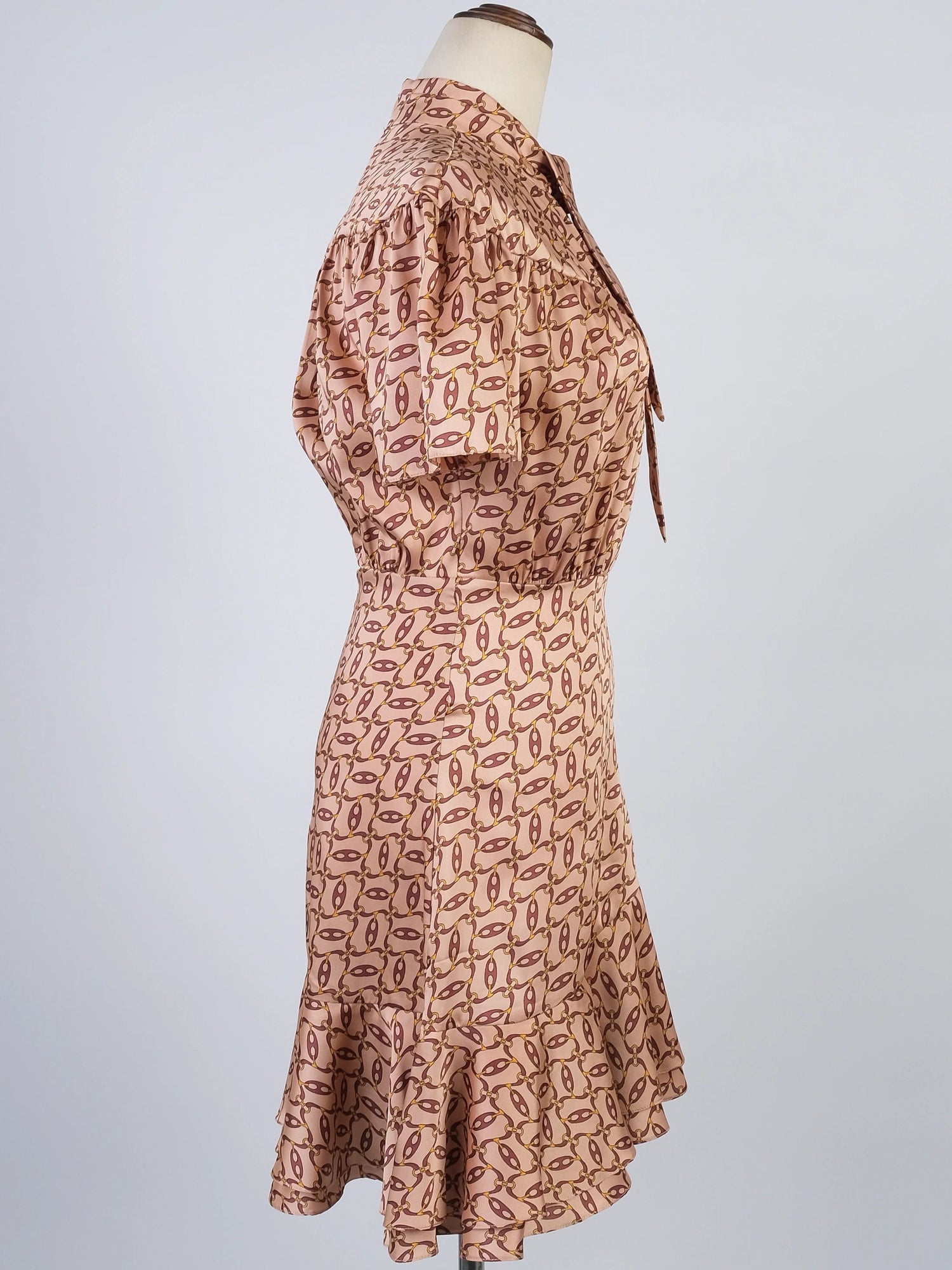 Excellent Sandro XS Dress Combined Abstract Pattern Polyester