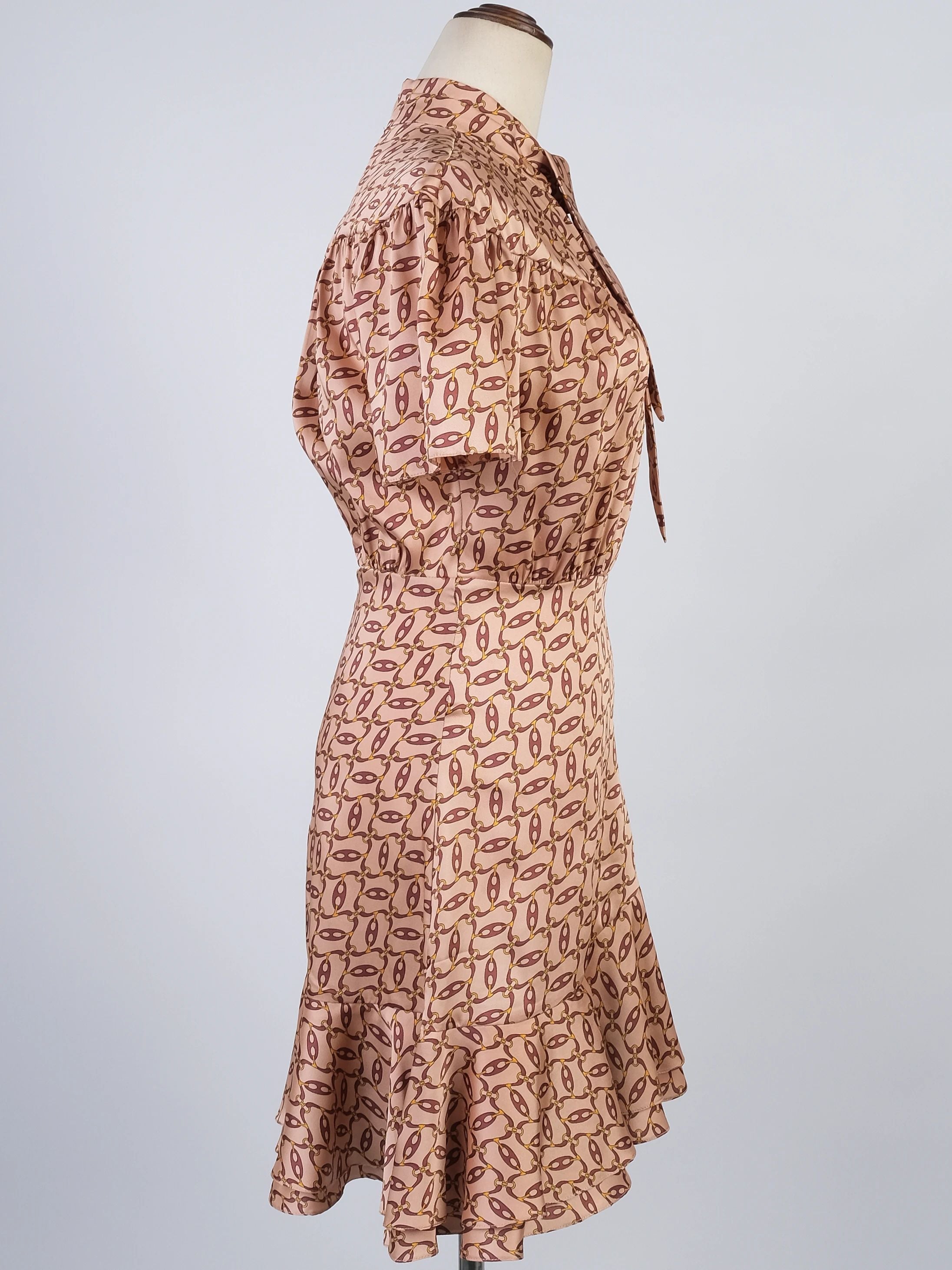 Excellent Sandro XS Dress Combined Abstract Pattern Polyester