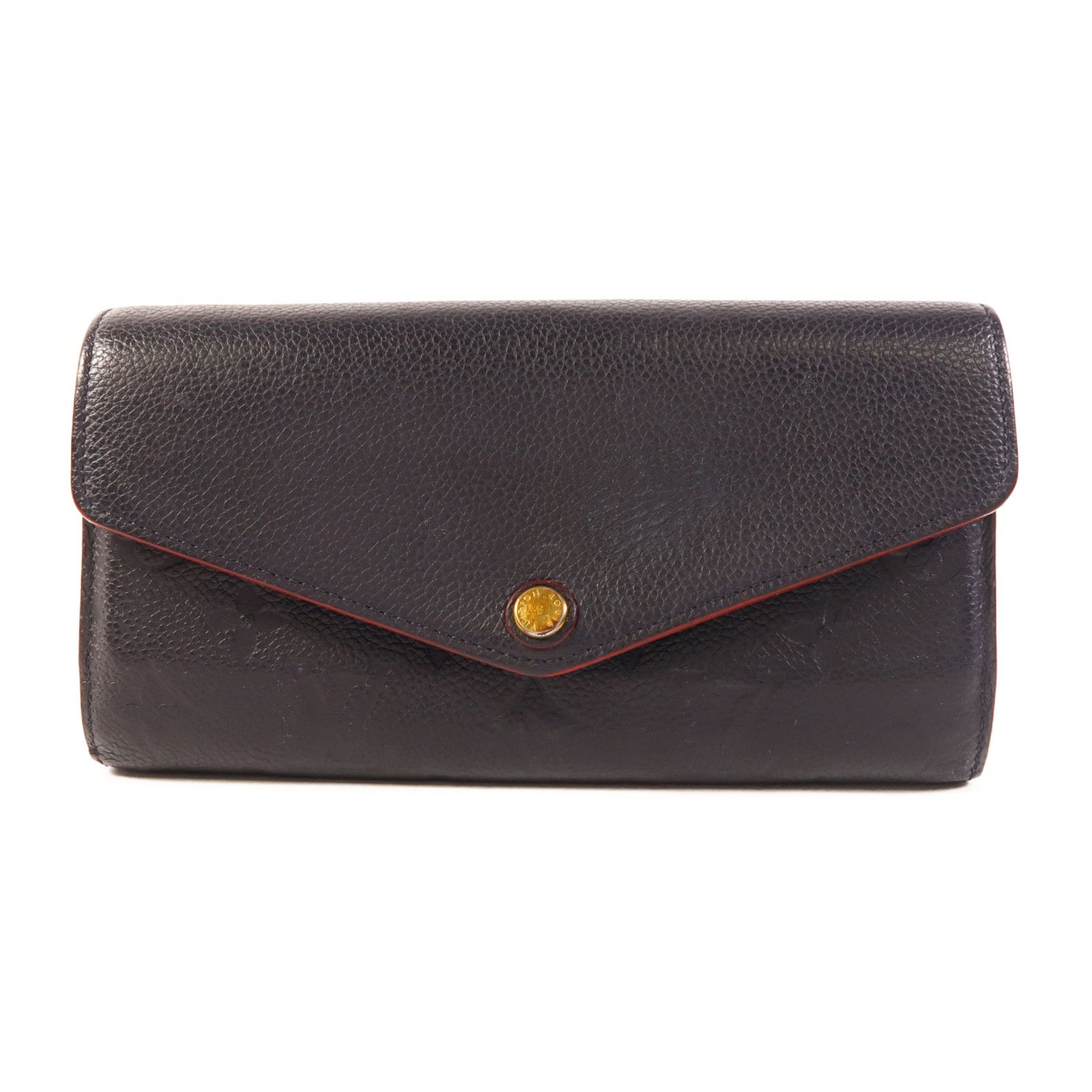 Louis Vuitton Empreinte Sarah Long Wallet Navy Blue Bifoldpurse M 61182