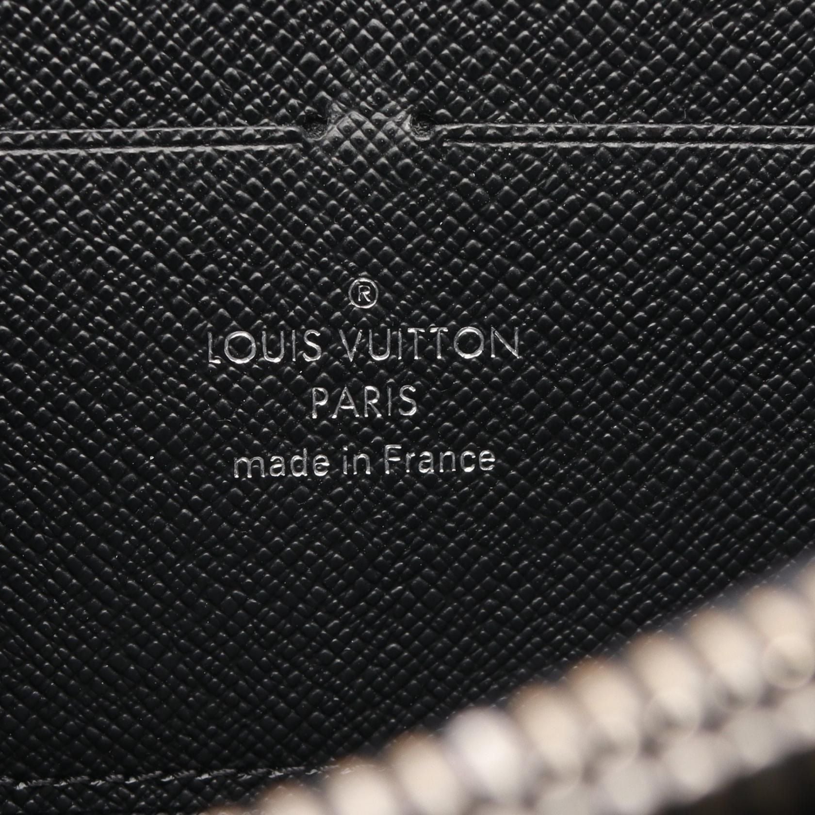Louis Vuitton Zippy Wallet Black Around Long Wallet M 60072