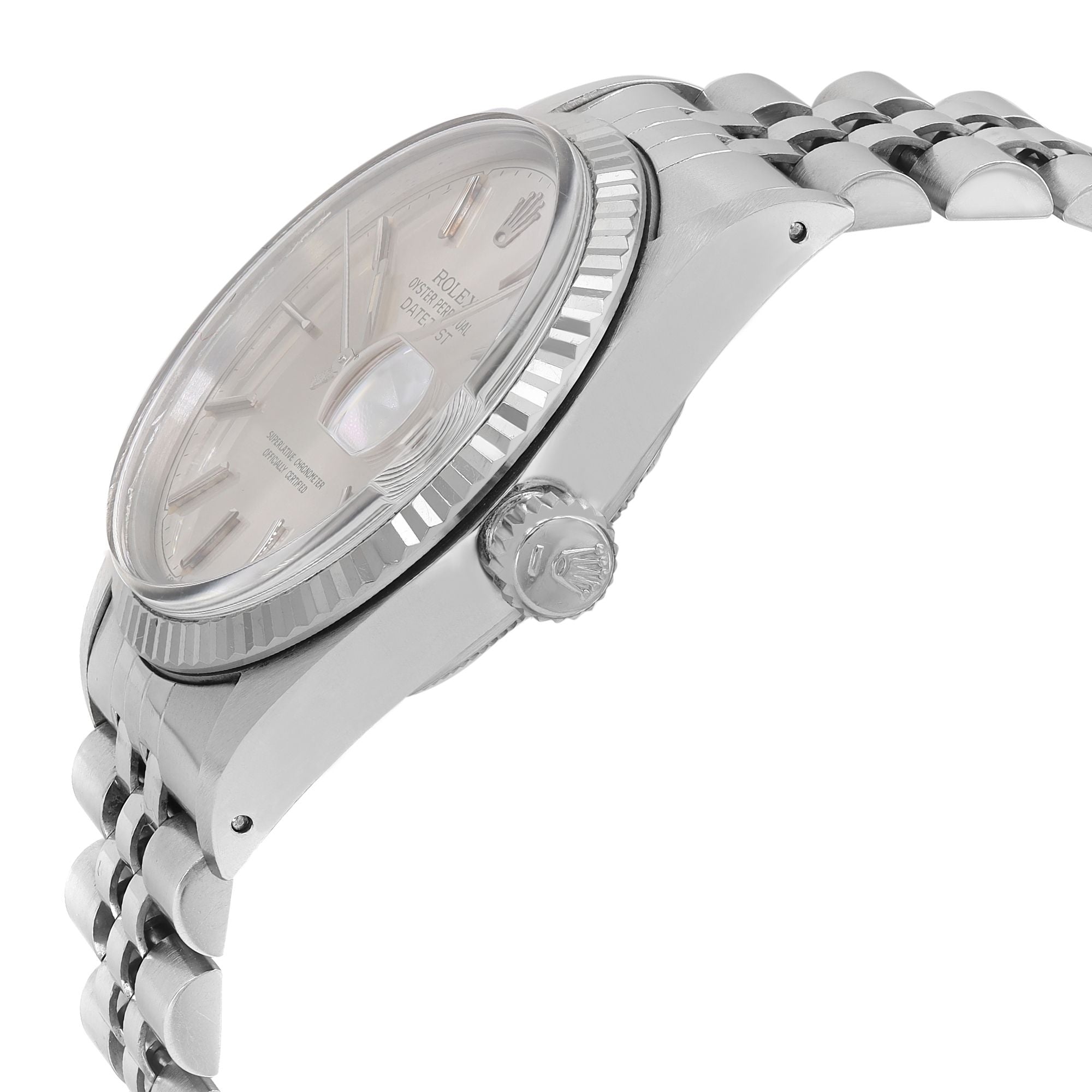 Rolex Datejust 36mm Jubilee Stainless Steel Silver Dial Automatic Watch 16014