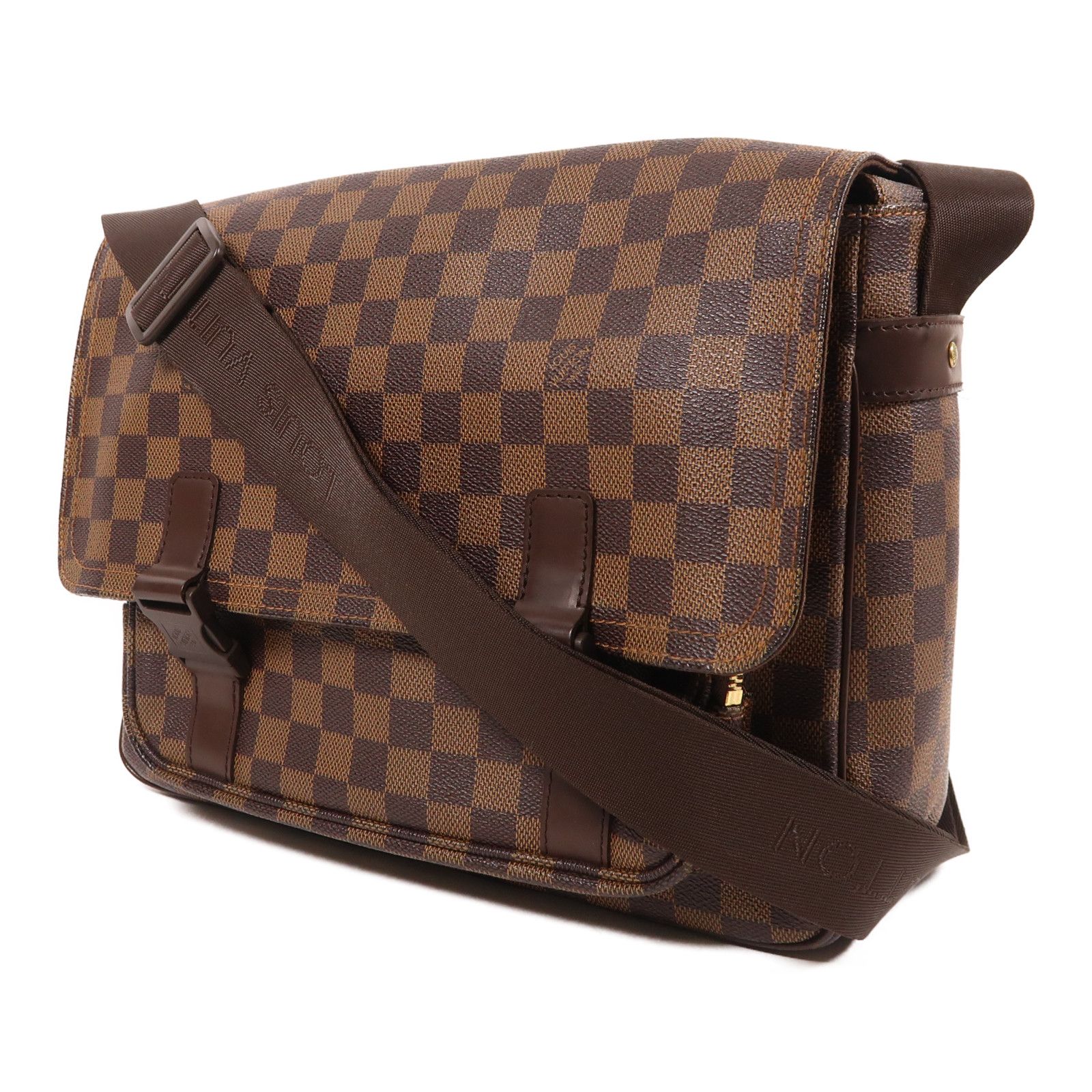 Louis Vuitton Damier Ebene Messenger Bag Palm Color Brown Shoulder Bag N 51125