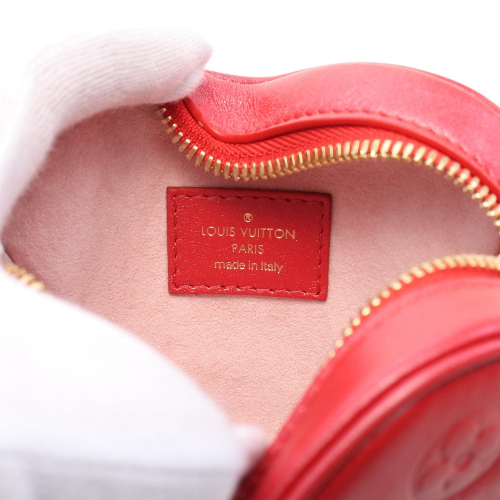 Louis Vuitton Heart On Chain Fall In Love Shoulder Bag M 80837 Leather Red