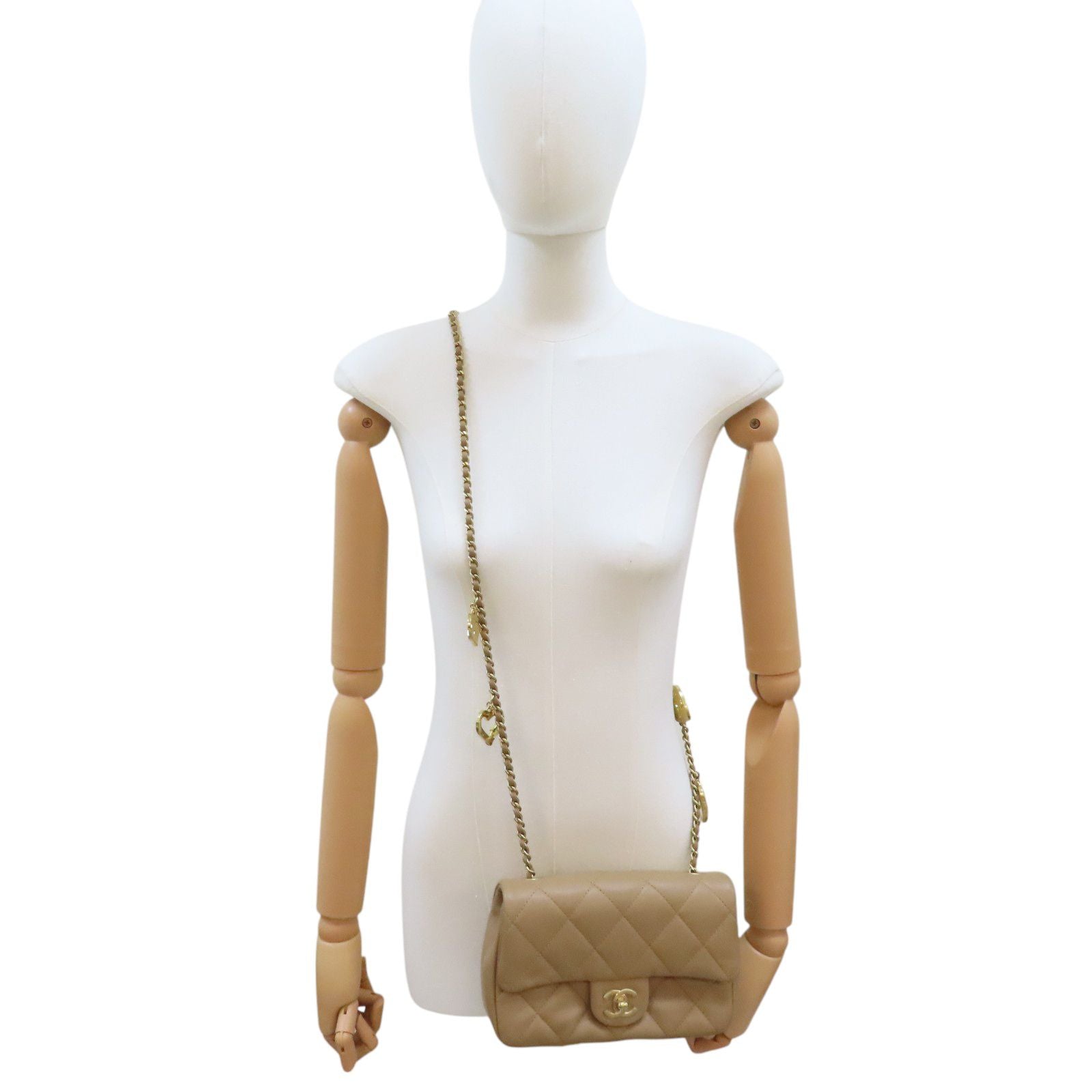 Chanel Lambskin Mini Heart Charms Flap Bag