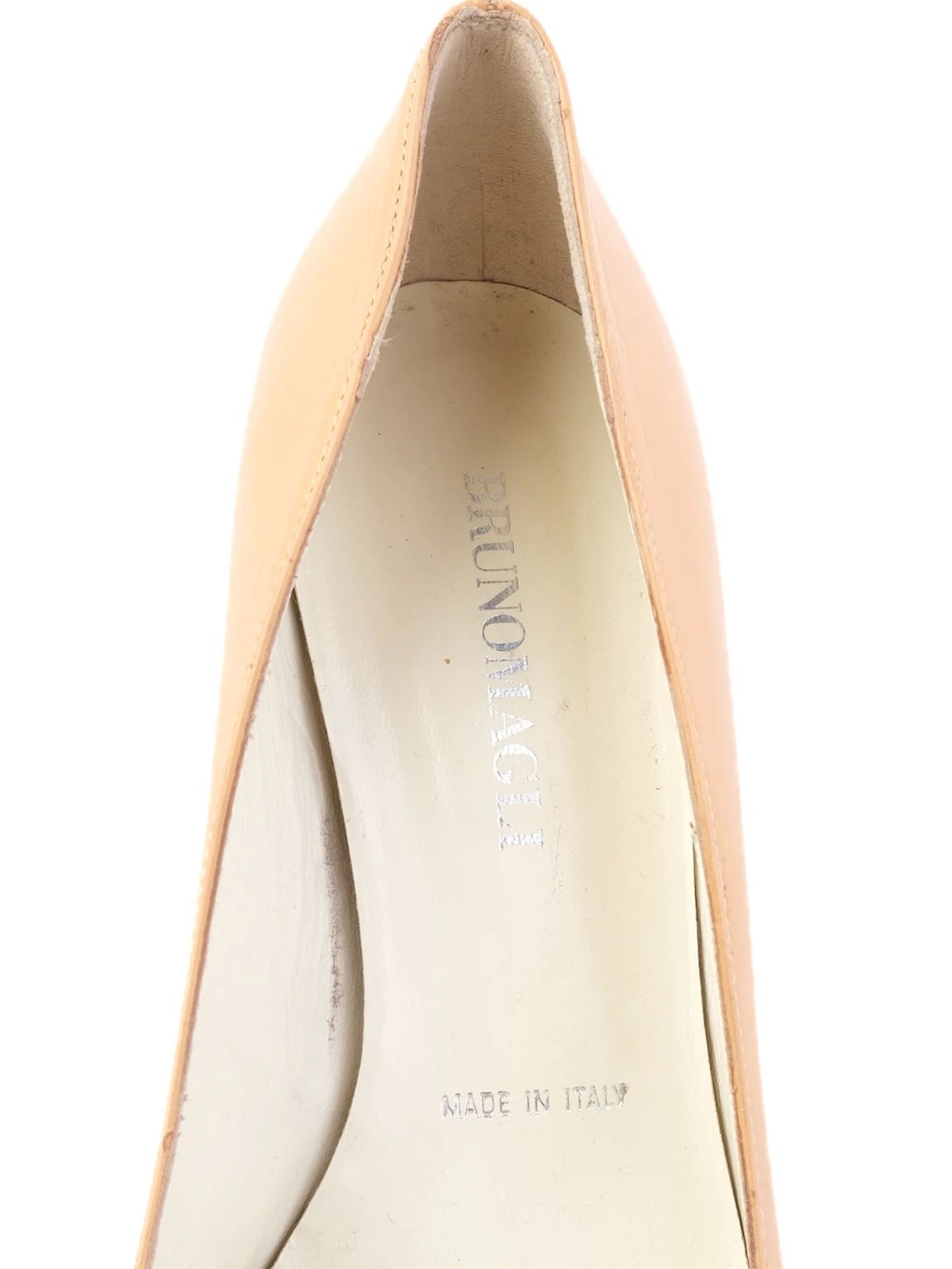 Excellent Bruno Magli Orange Leather High-Heeled Shoes Size 38