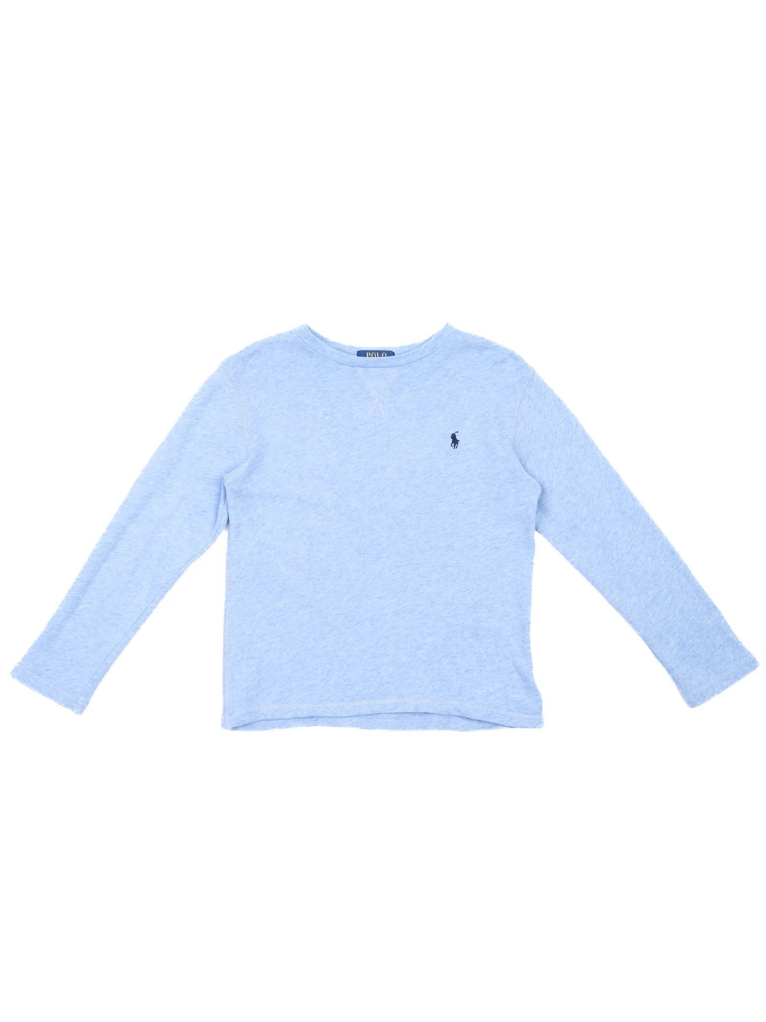 Excellent Polo Ralph Lauren Blue Long-Sleeve Shirt Size 8 for Kids