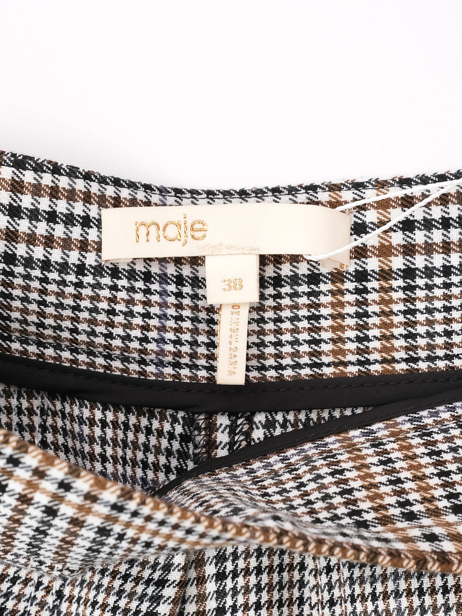 Maje Gray Plaid Culottes Women&