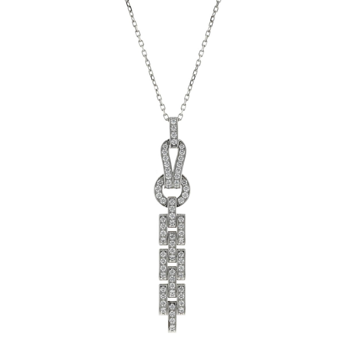 Cartier Agrafe diamonds and gold necklace