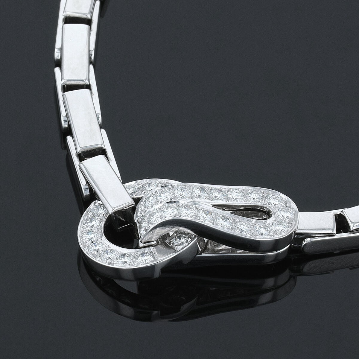Cartier Agrafe diamonds and gold necklace