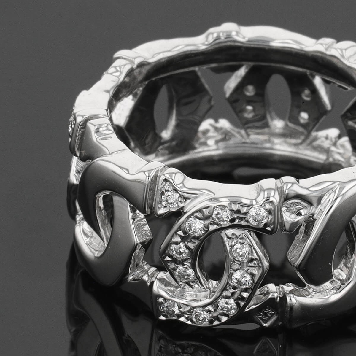 Cartier Double C diamonds and gold ring