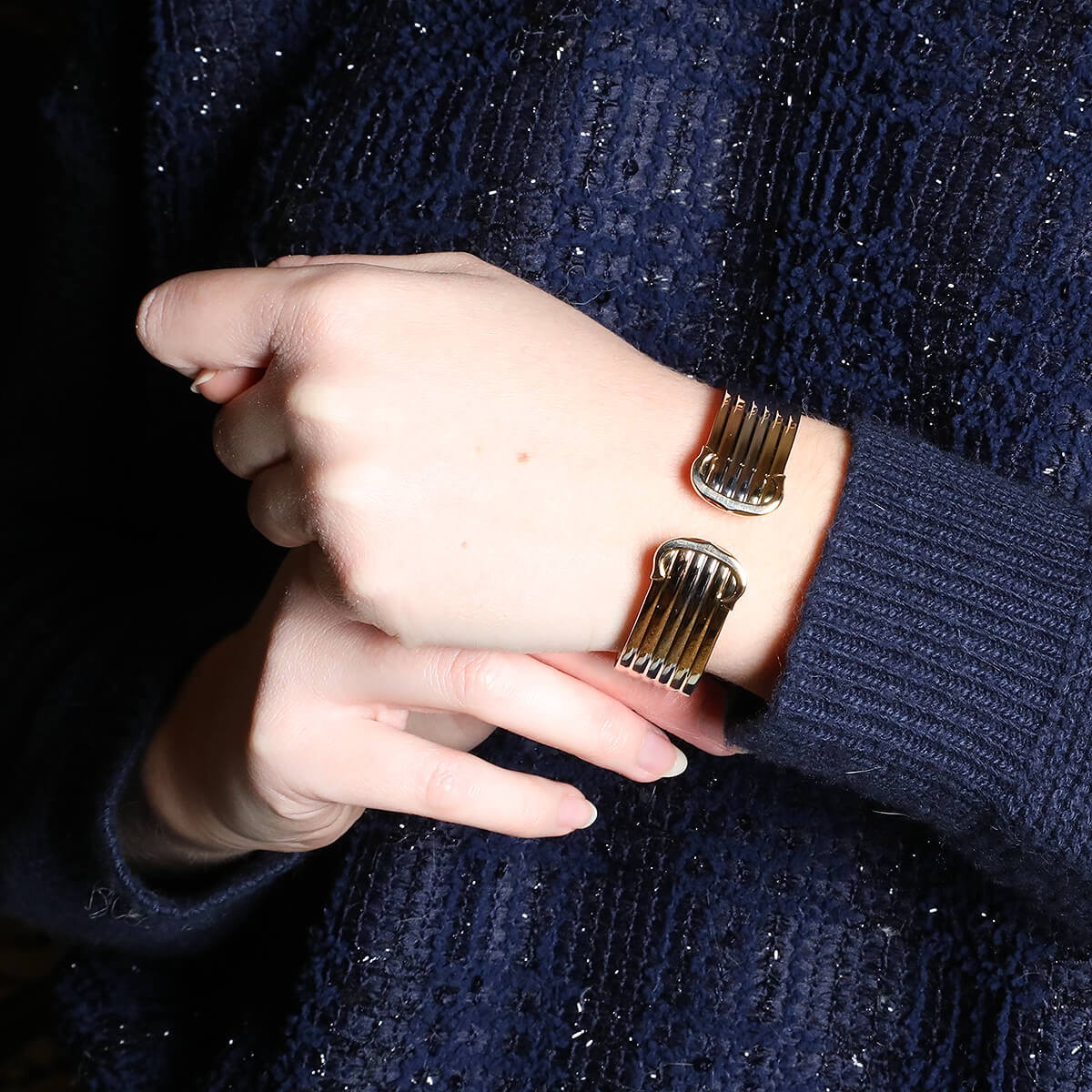 Cartier Double C three tones gold bracelet