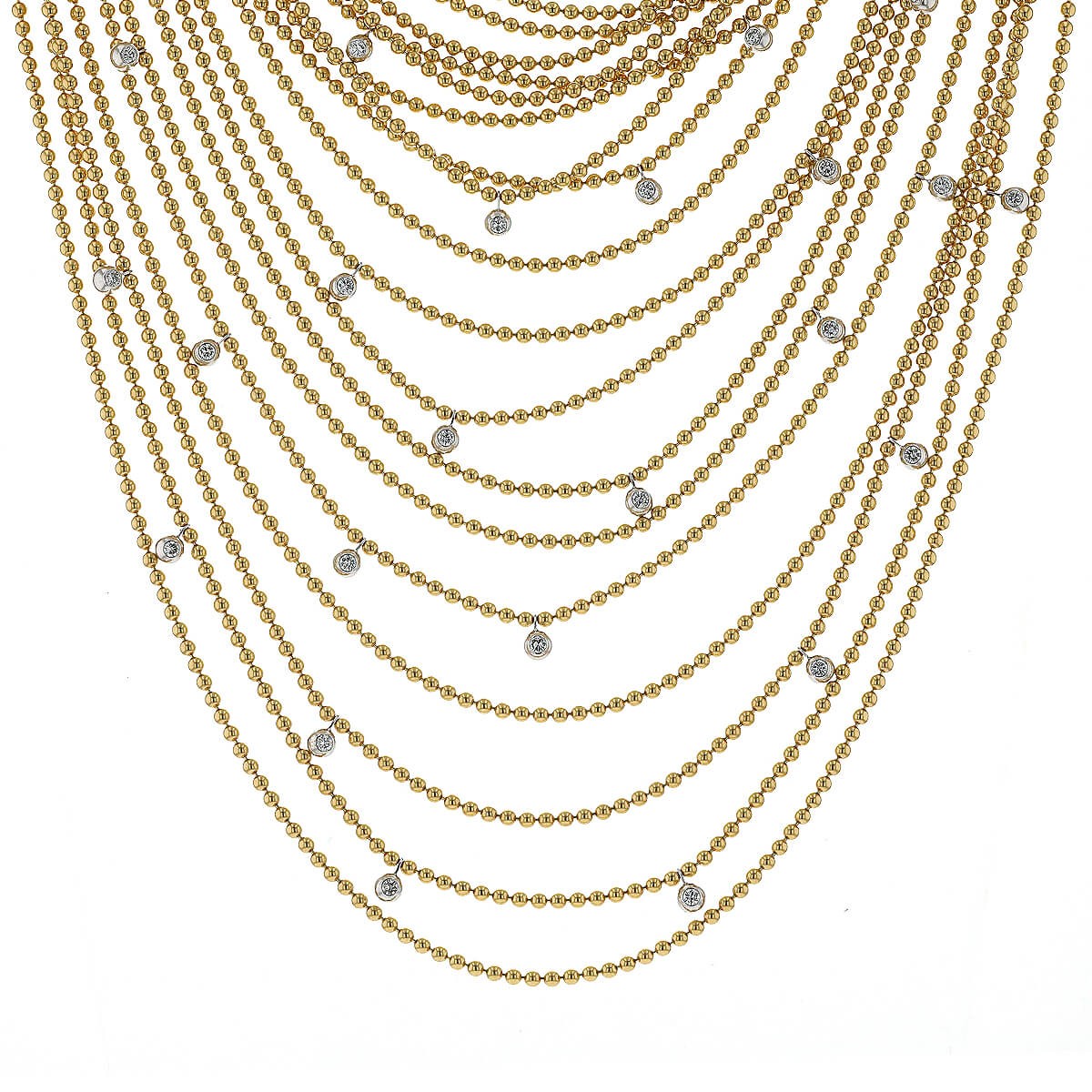 Cartier Draperie de Decollete gold and diamonds necklace
