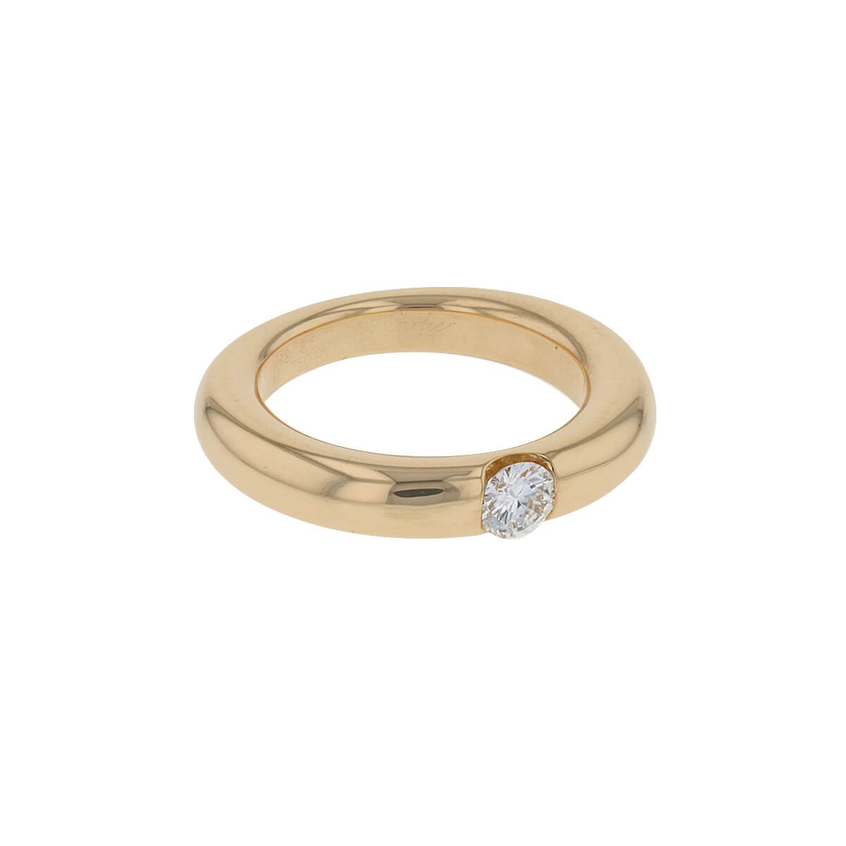 Cartier Ellipse diamond and gold ring