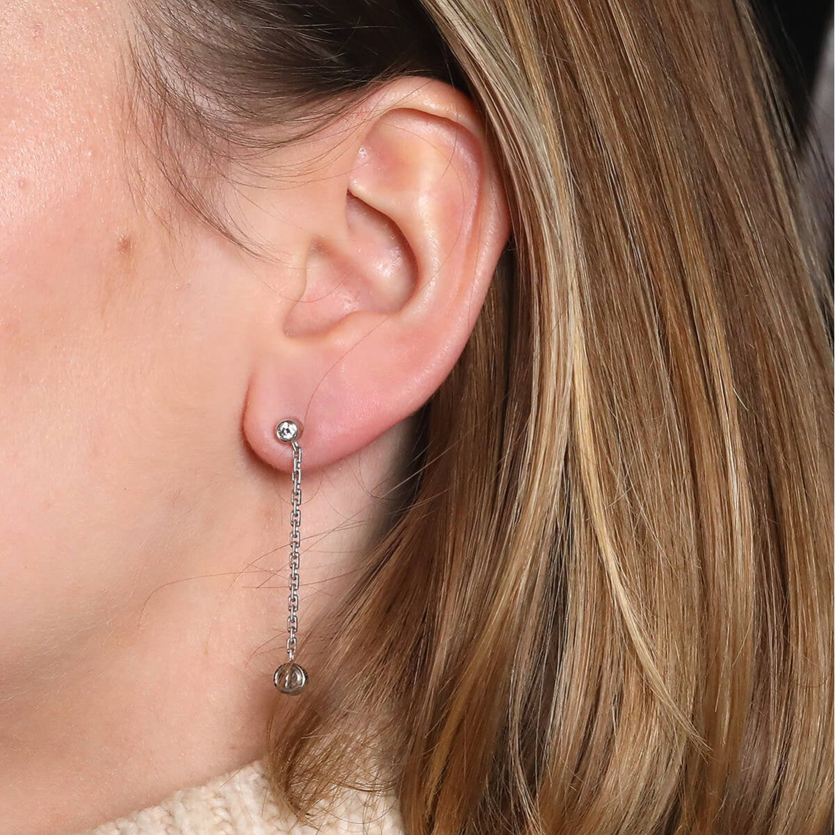 Cartier Love diamonds and gold earrings