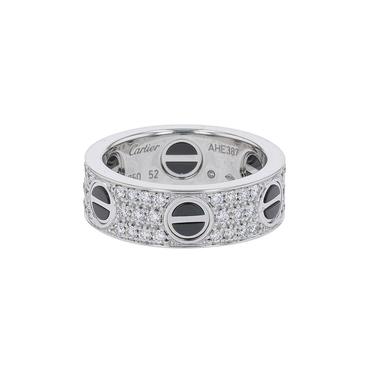 Cartier Love Pave Ceramique diamonds and gold ring