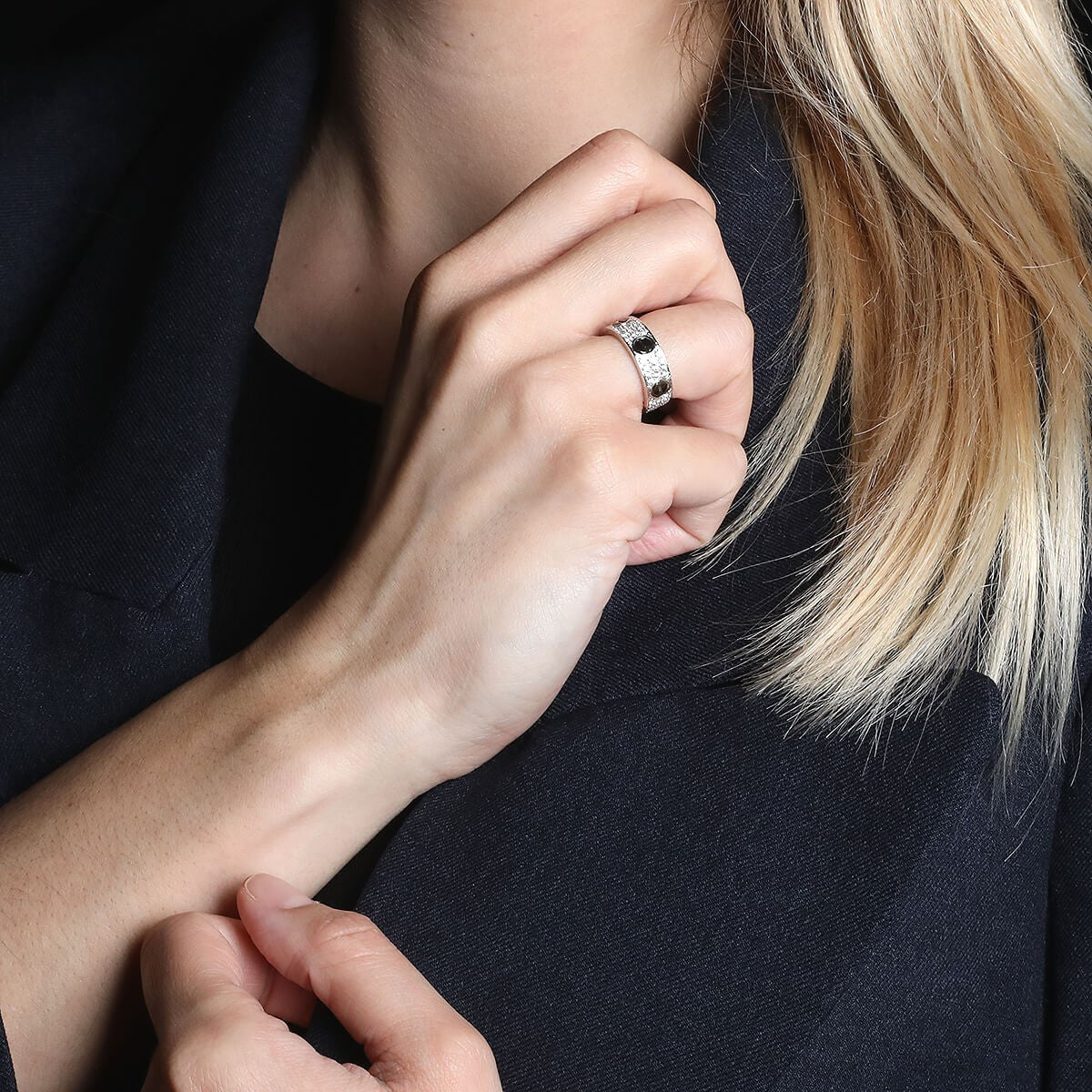 Cartier Love Pave Ceramique diamonds and gold ring