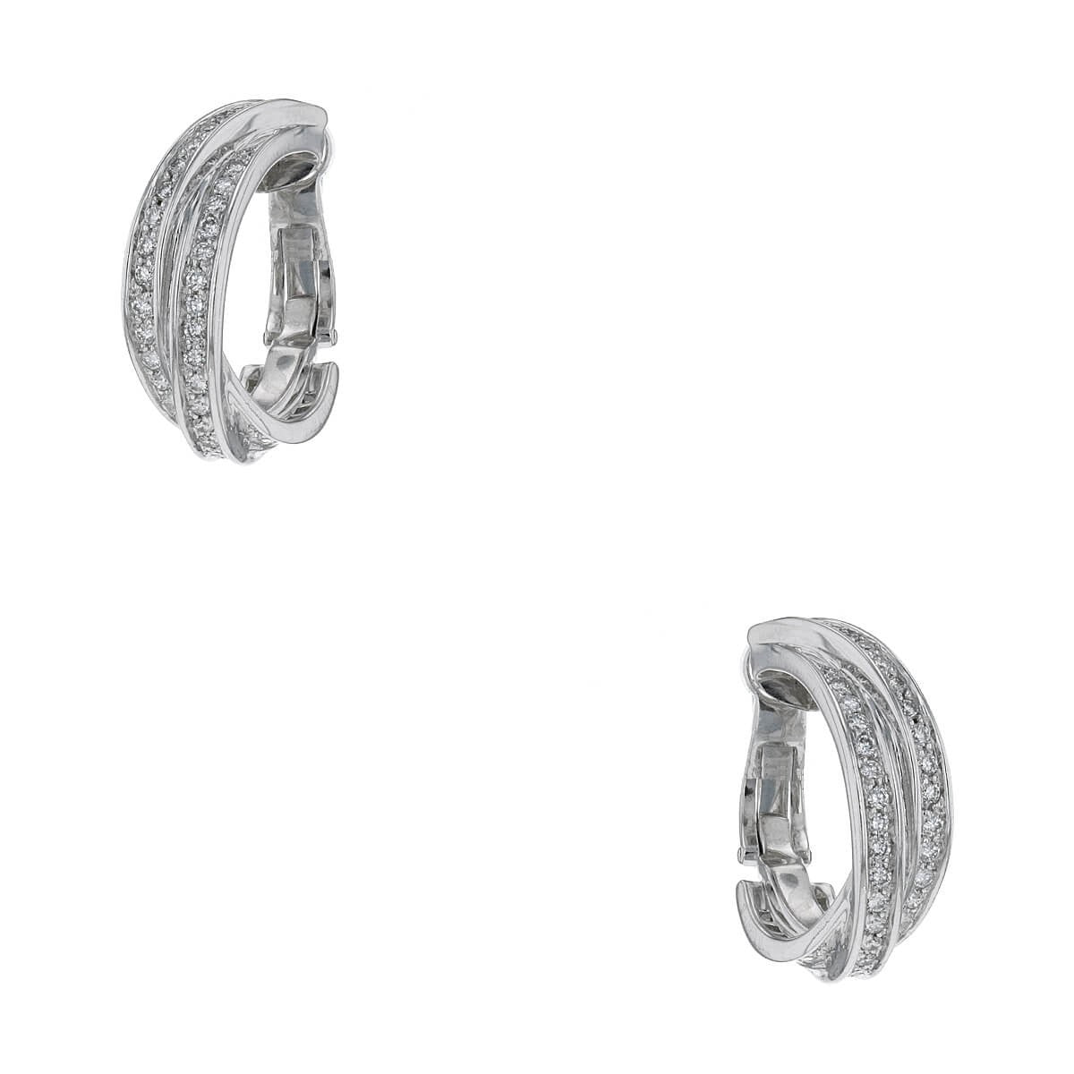 Cartier Trinity diamonds and gold earrings