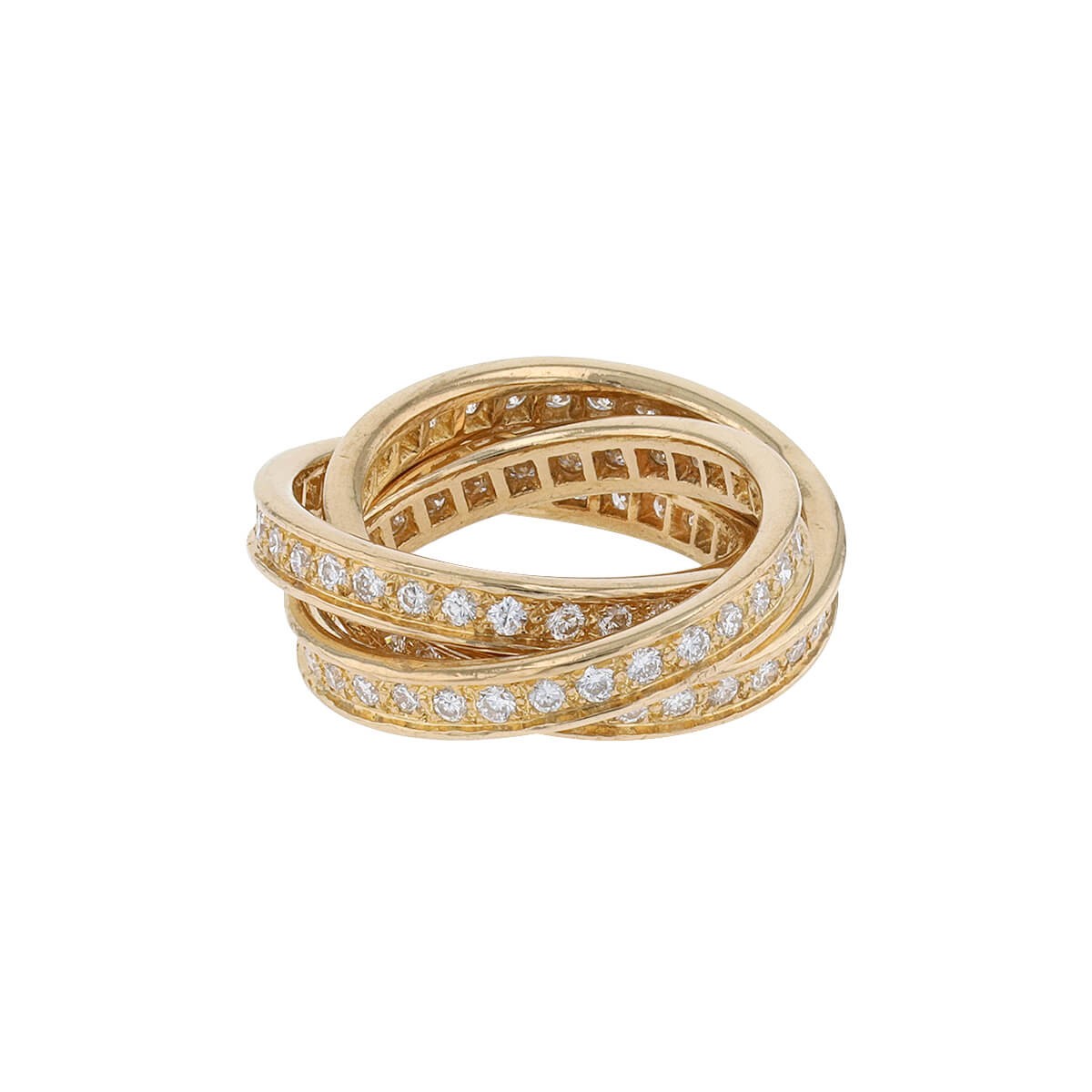 Cartier Trinity diamonds and gold ring