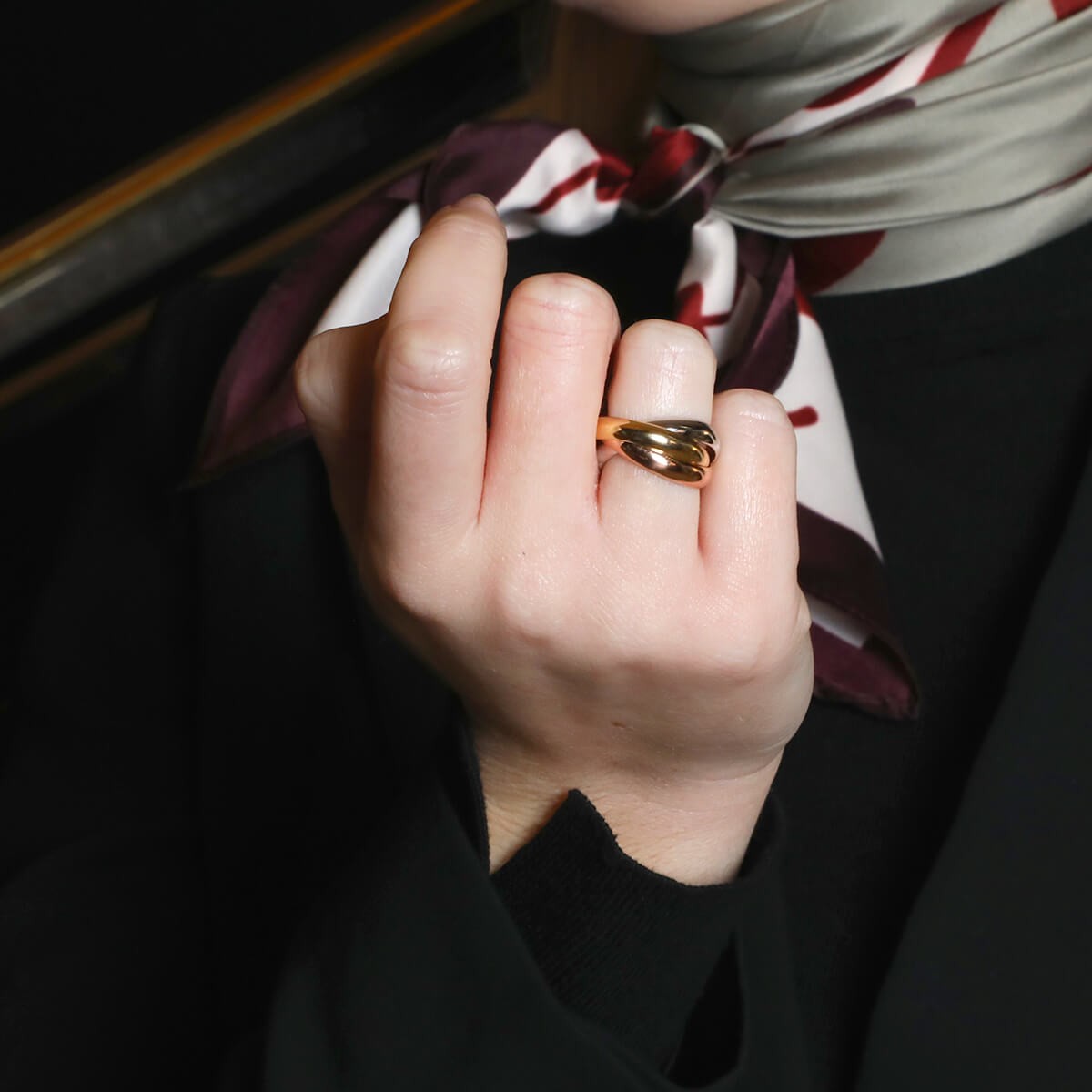 Cartier Trinity three tones gold ring