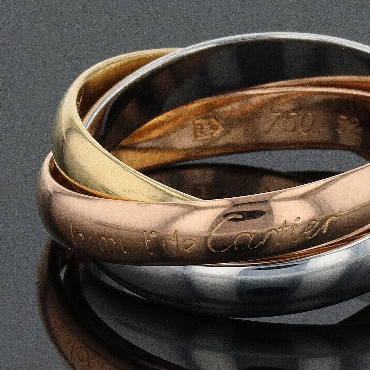 Cartier Trinity three tones gold ring