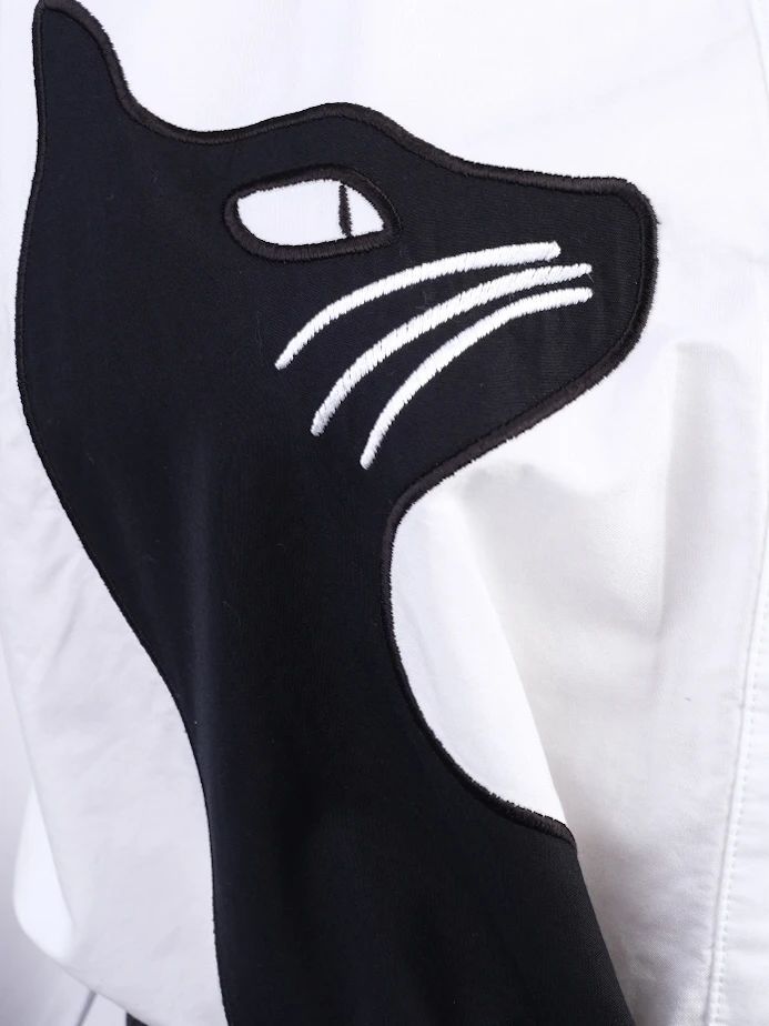 Excellent Weekend MaxMara Black White Dress Size S Cotton Blend