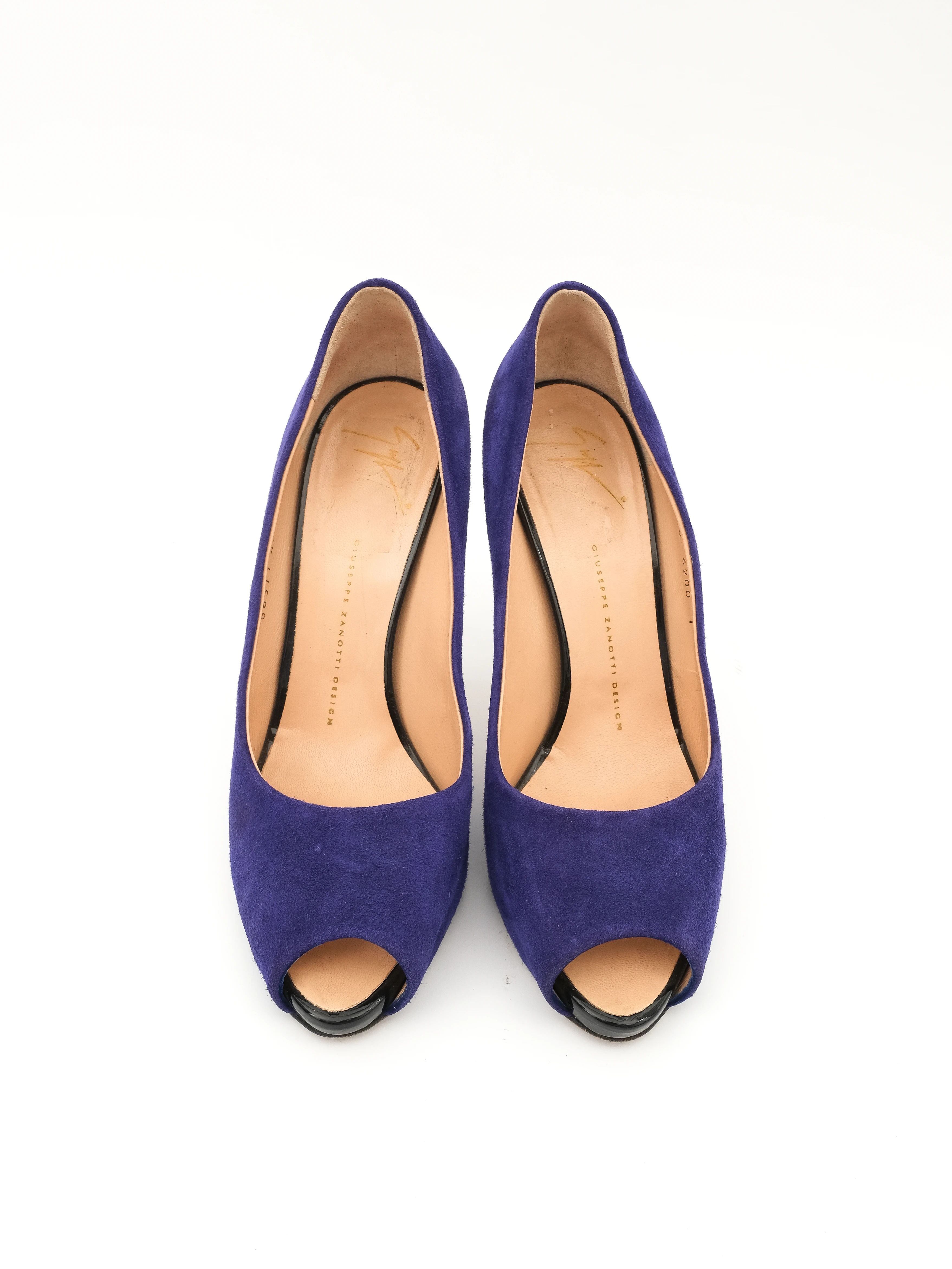 Excellent Giuseppe Zanotti Purple Leather High-Heels Size 40