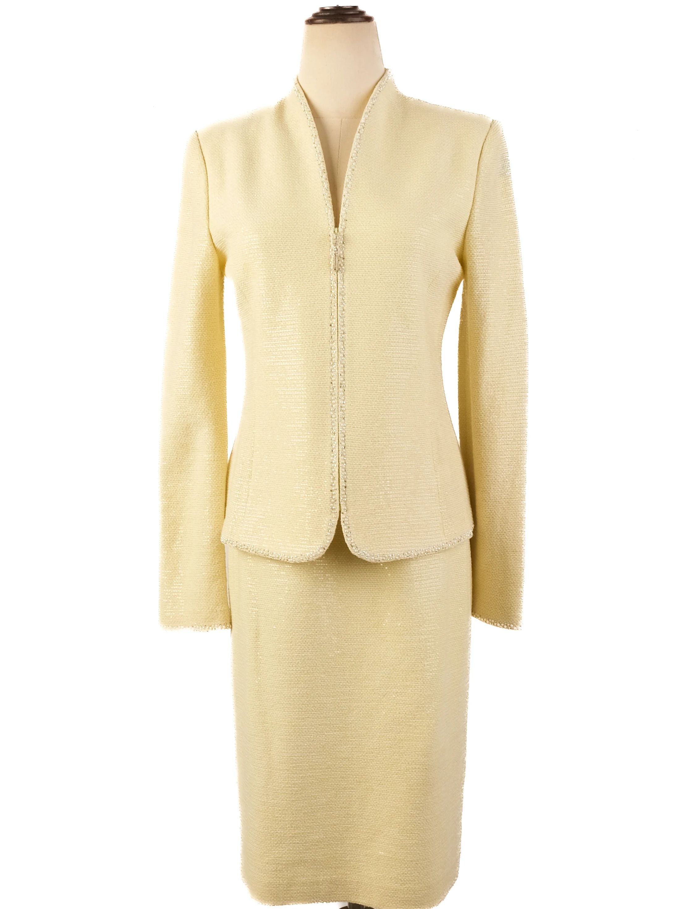 Excellent St. John Yellow Wool Women&