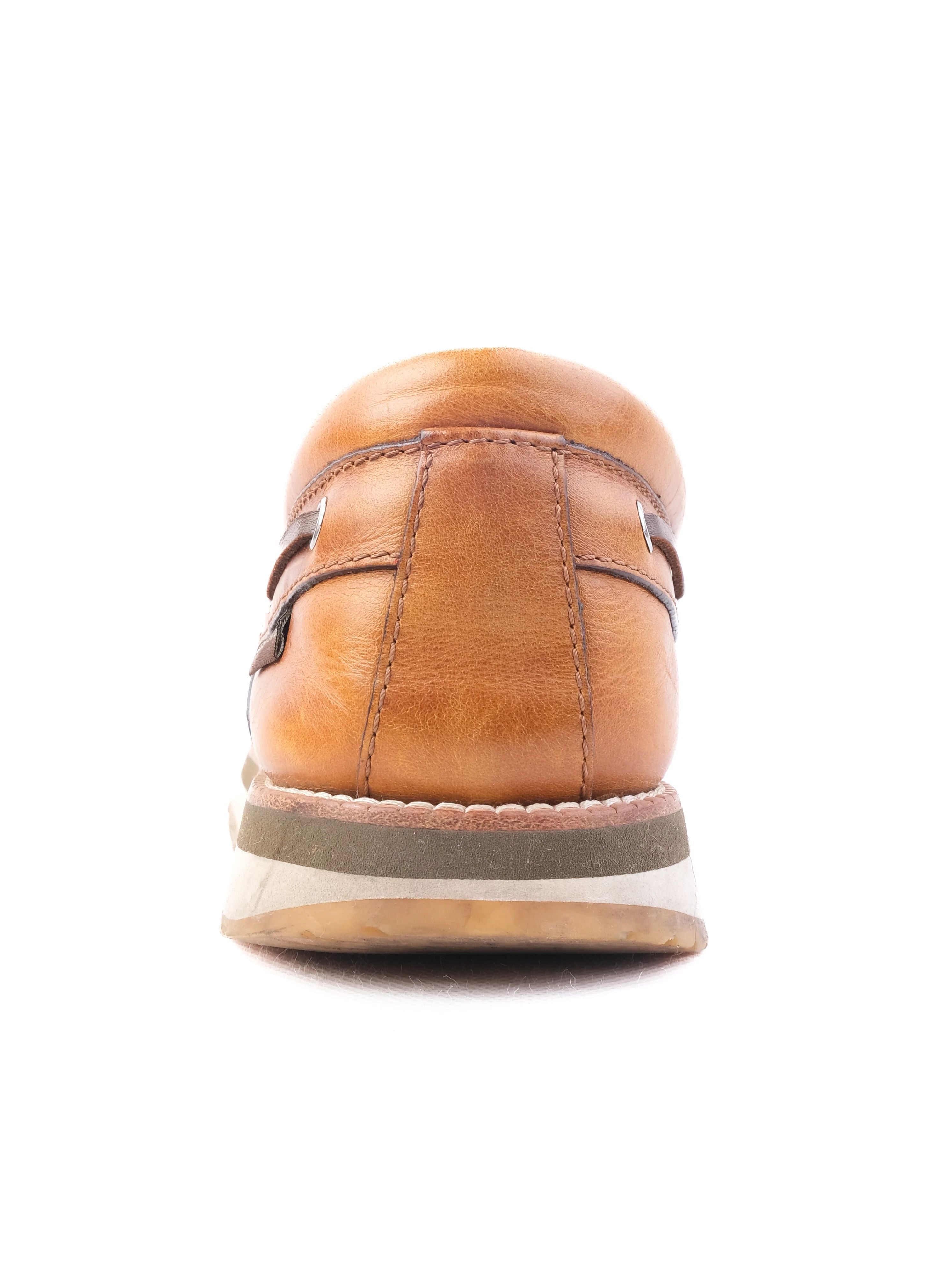 Excellent Louis Vuitton MenÕs Boat Shoe Orange Leather Size 43