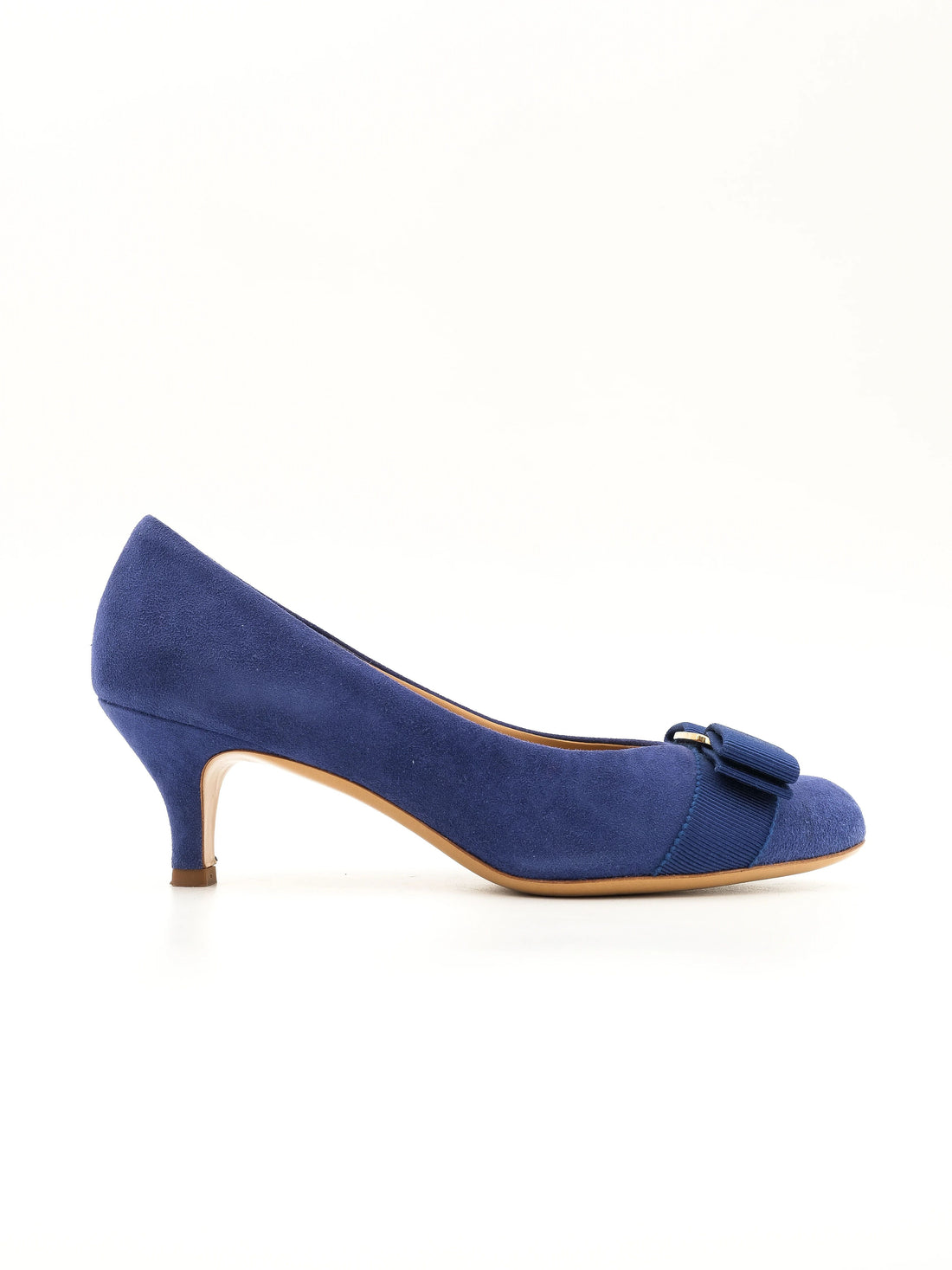 Excellent Salvatore Ferragamo Blue Genuine Suede Women&
