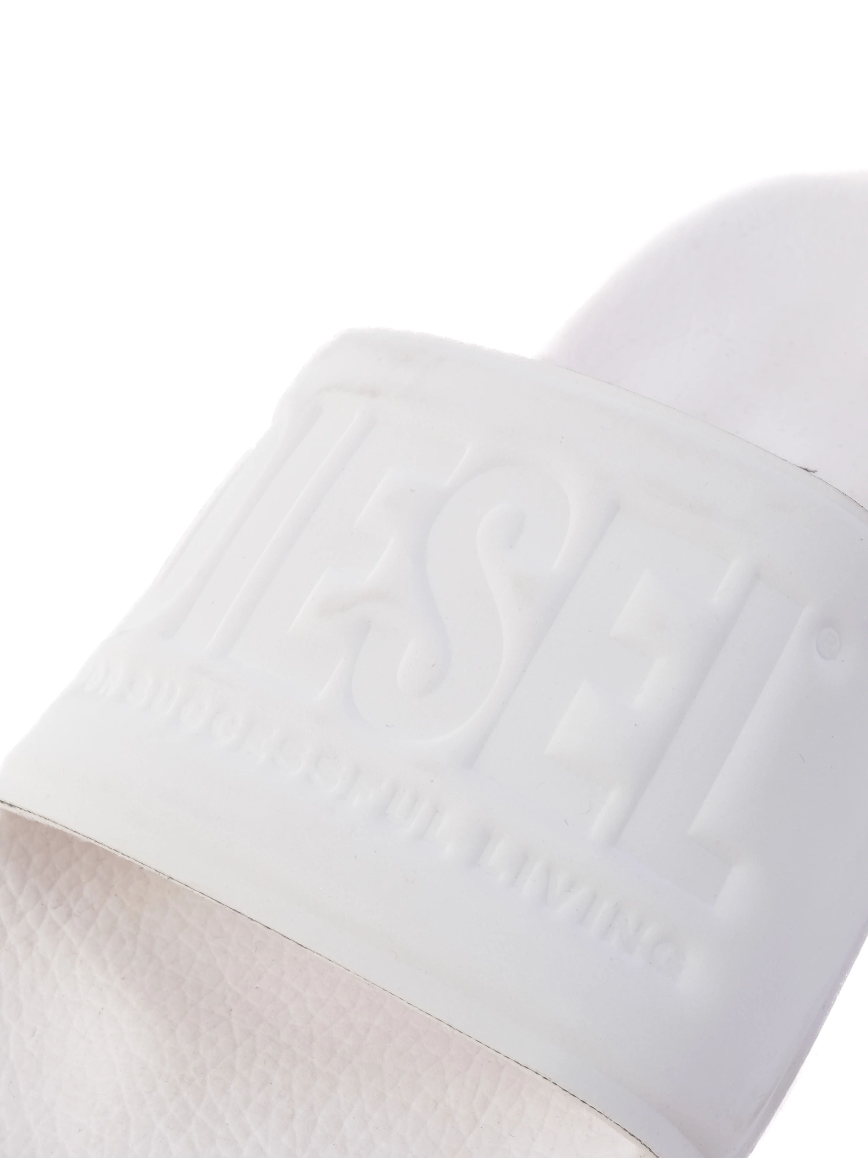 Excellent Diesel White Slide Sandals Women&