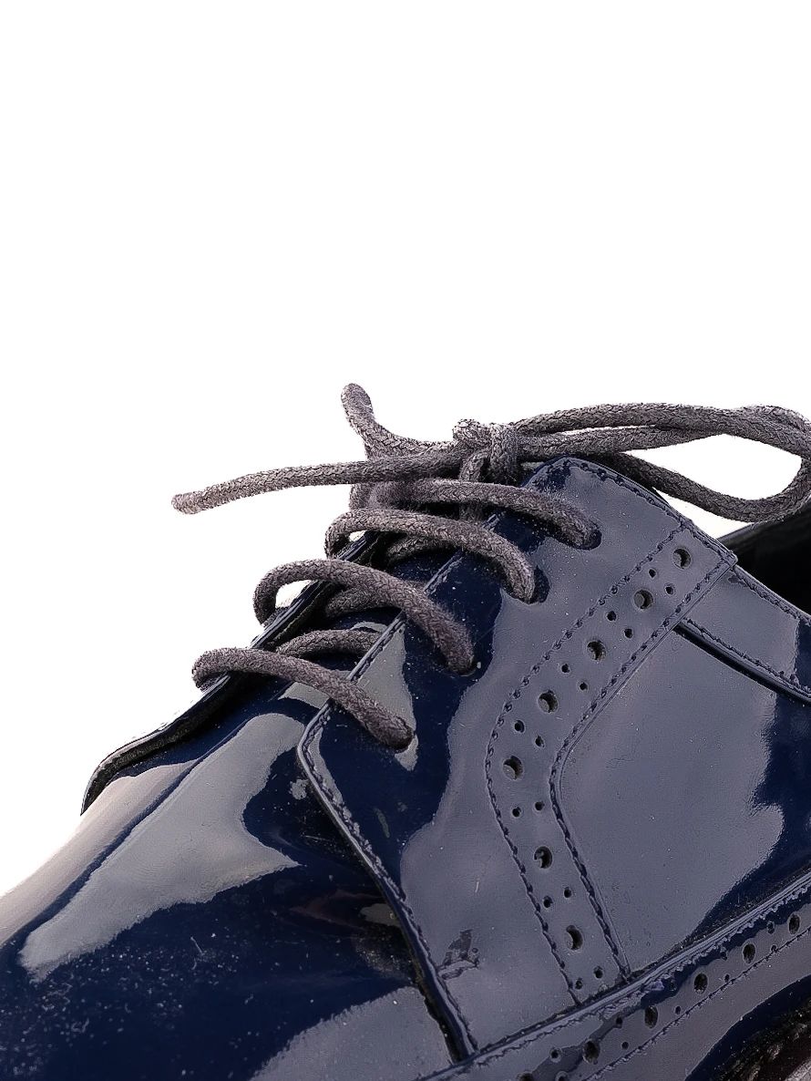 NEW Giorgio Fabiani Blue Patent Leather Lace-Up Shoes Size 36