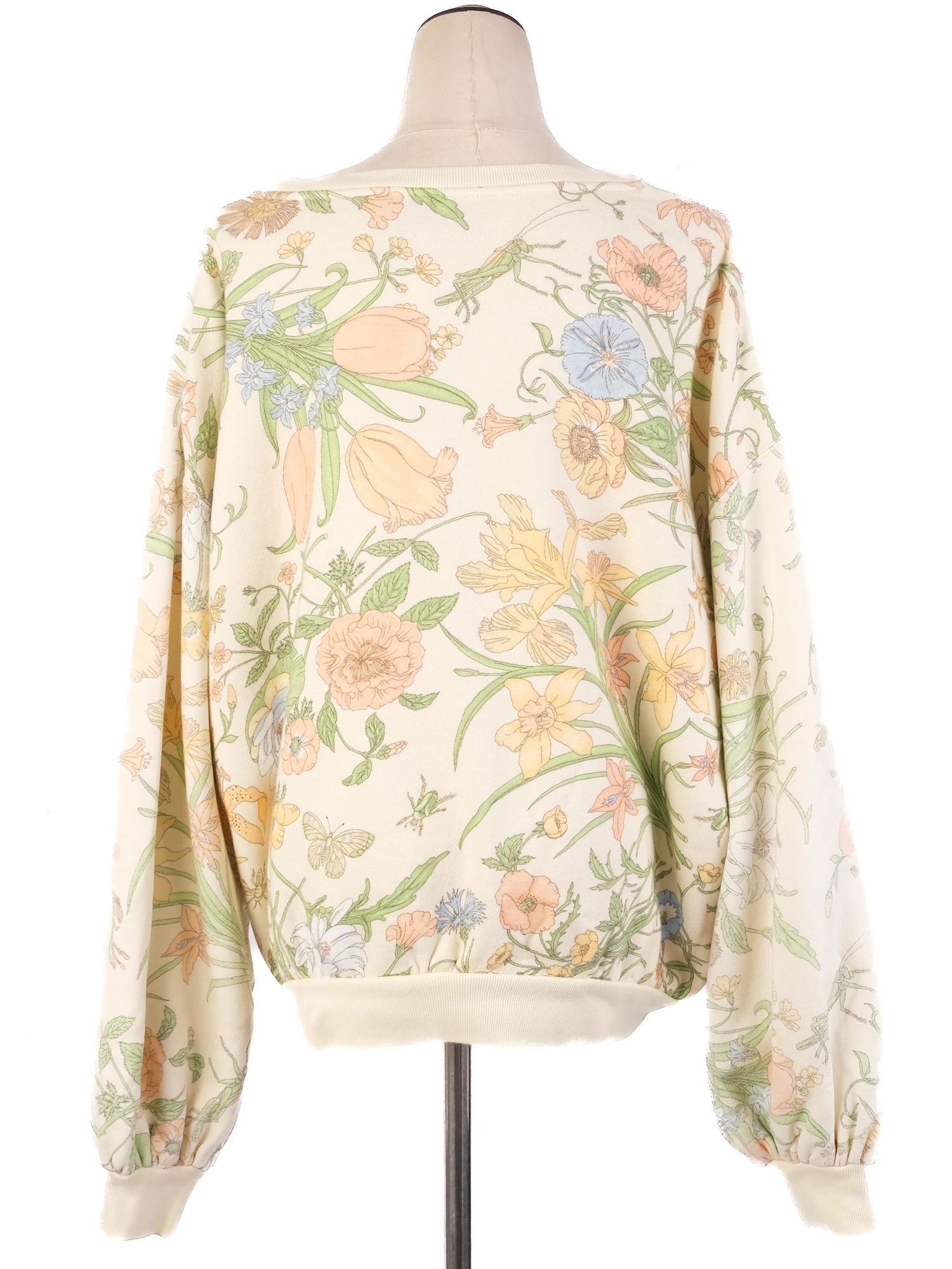 Excellent Gucci Floral Sweatshirt Cream Floral Print Women&