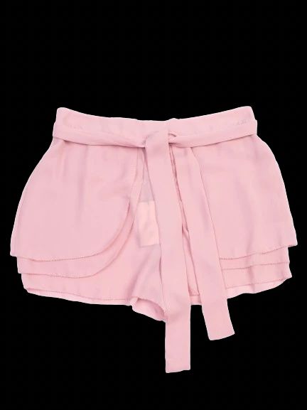 NEW By Malene Birger Pink Layered Shorts Size M with Belt
