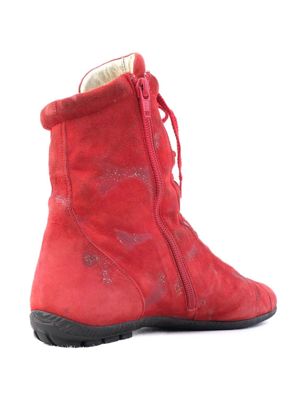 Good Easy by Loriblu Red Suede High-Top Boots Size 40,42