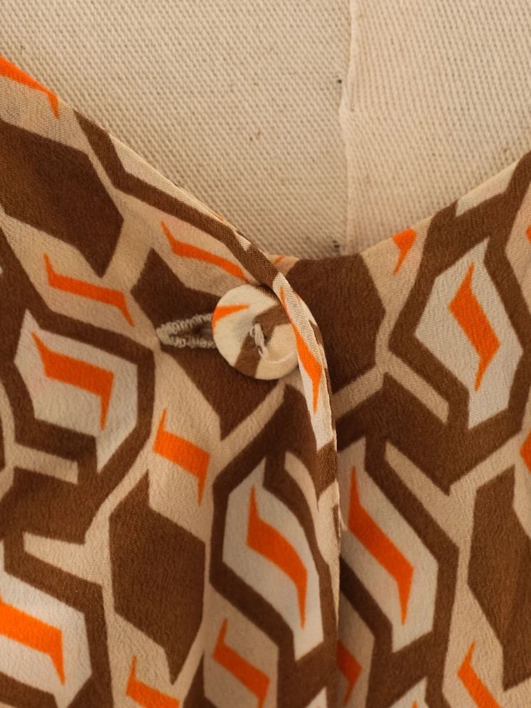 Excellent Tara Jarmon WomenÕs Dress M Combined Geometric Pattern
