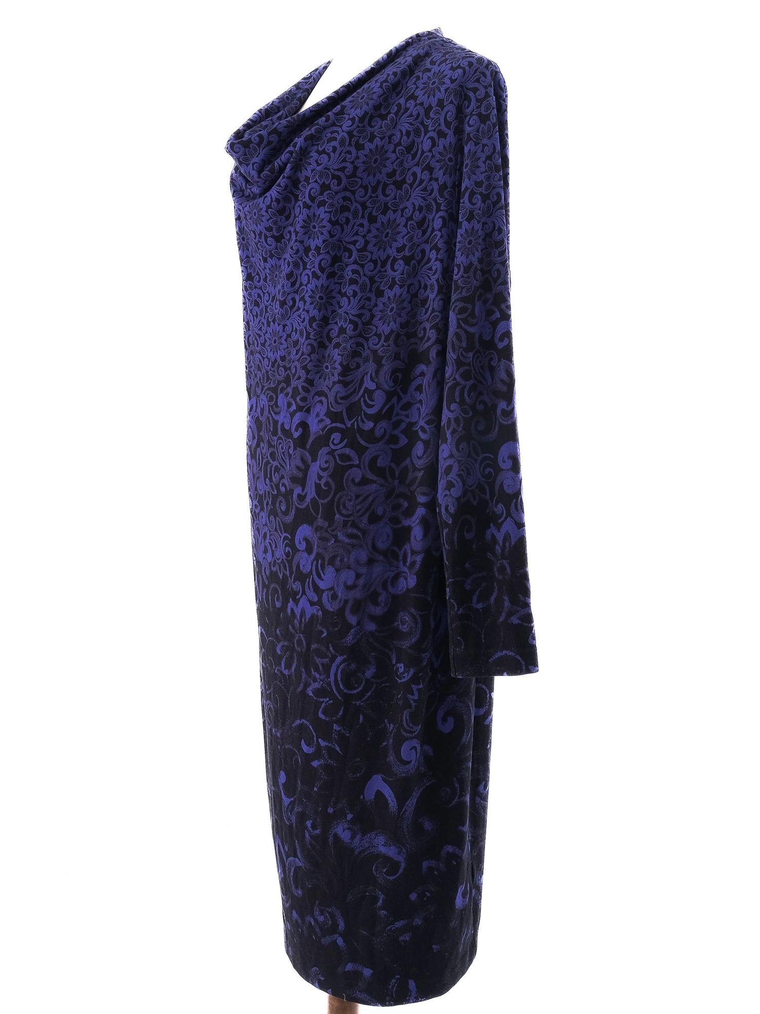 Escada Excellent Condition Purple Viscose Midi Dress Size XL
