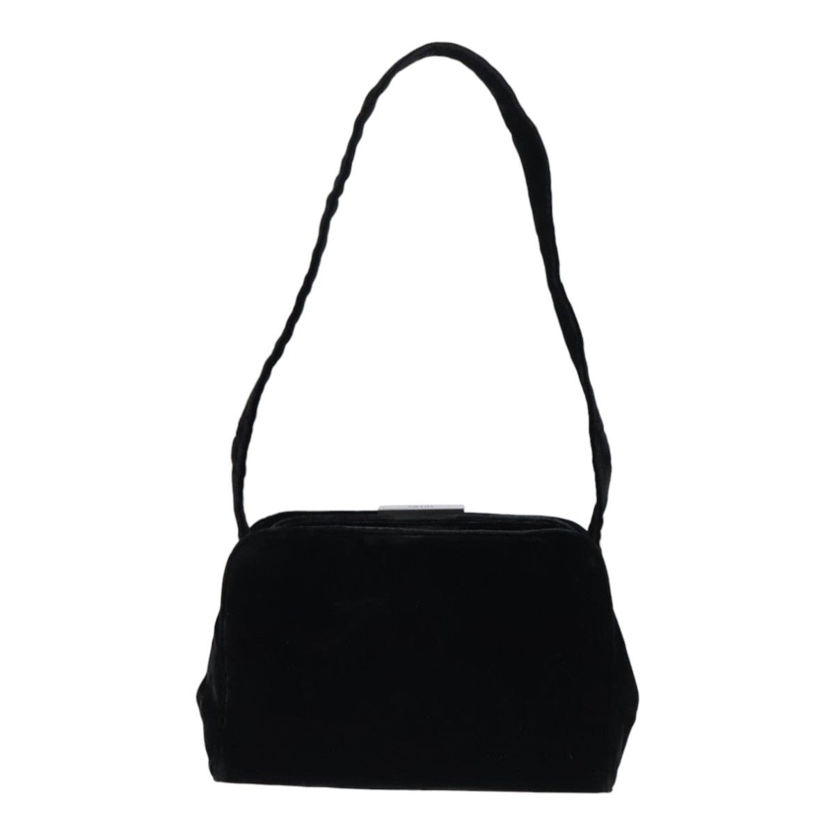 Prada Shoulder Bag Velor Black Auth